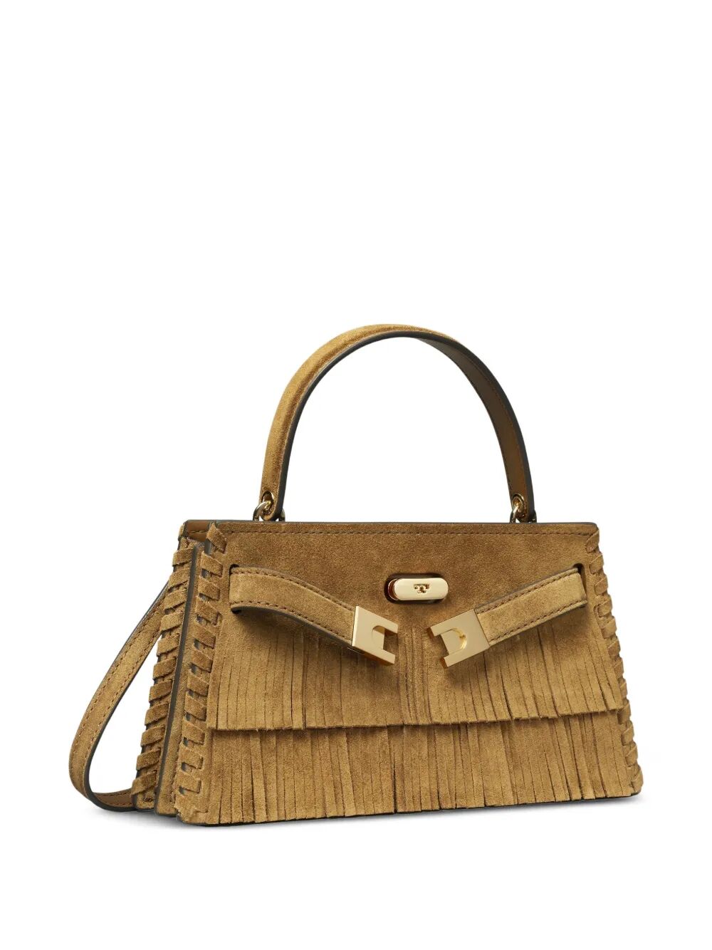 TORY BURCH Mini Suede Fringe Top Handle Bag