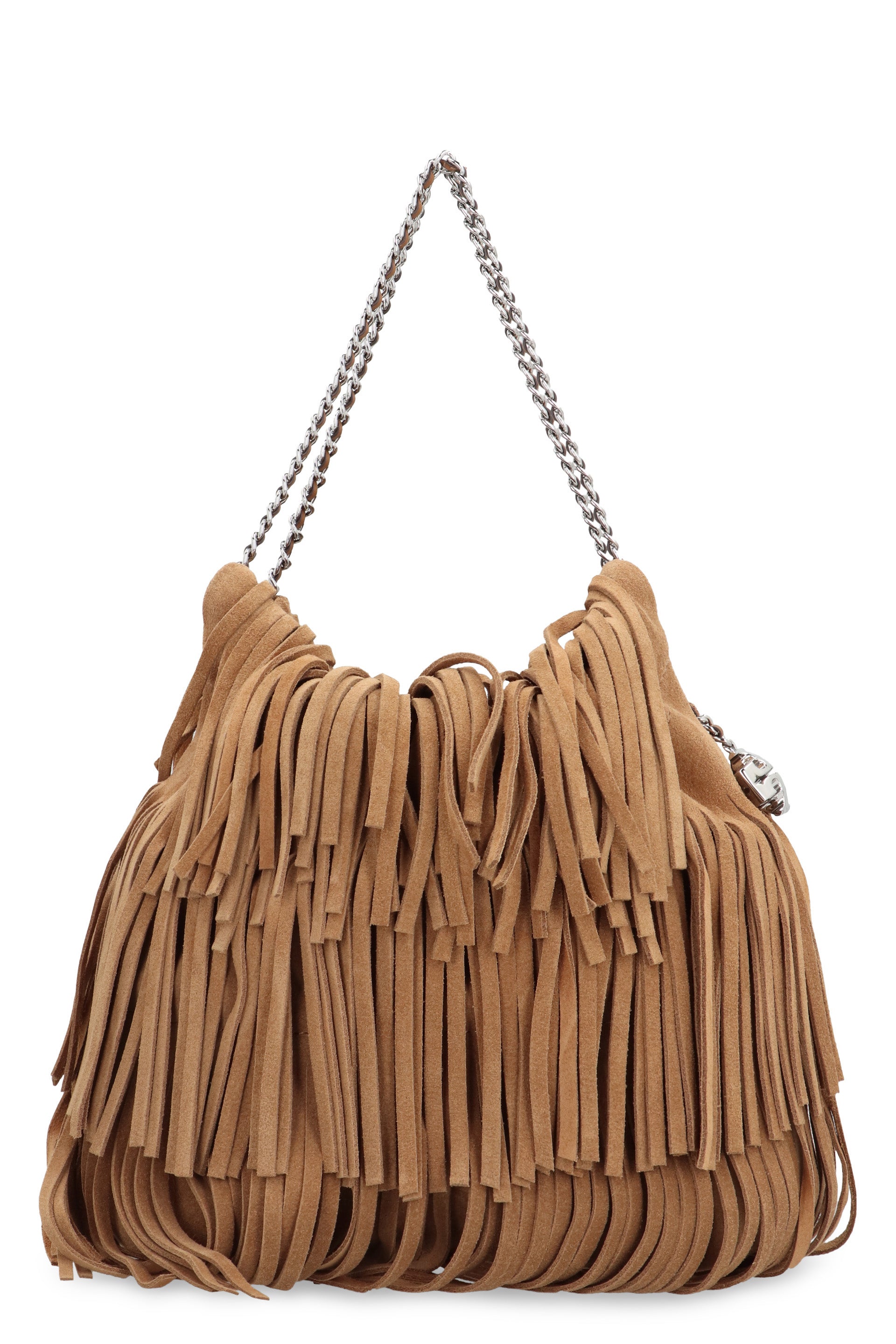 TORY BURCH Mini Hobo Handbag with Fringes