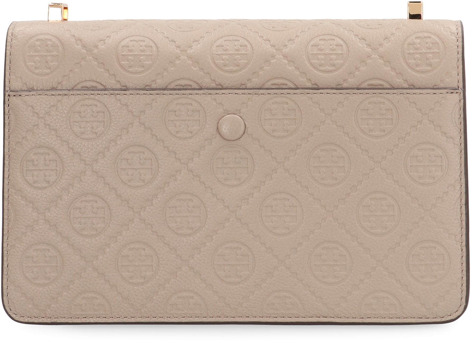 TORY BURCH Monogram Leather Shoulder Handbag - 23 CM Width