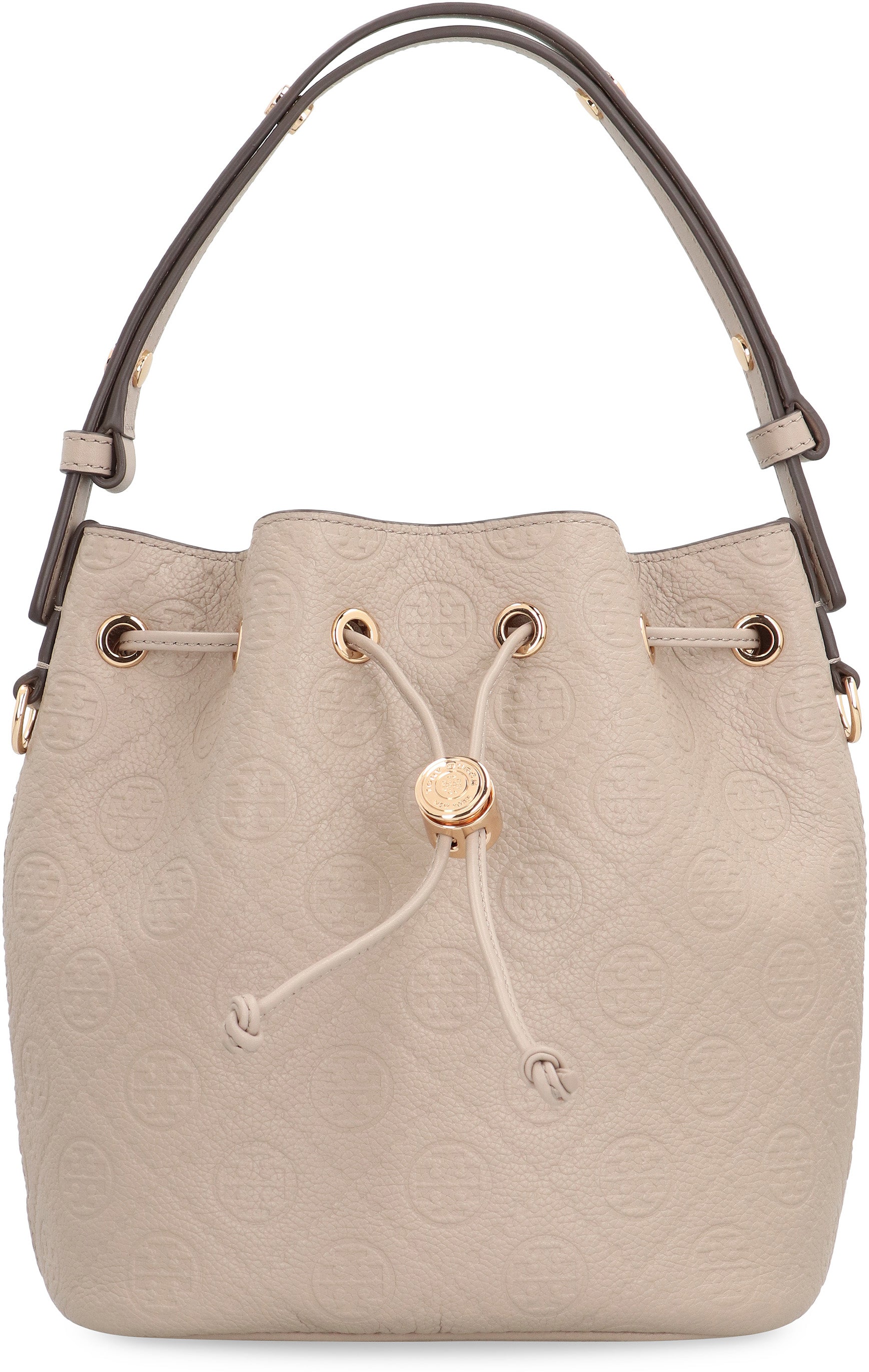 TORY BURCH Monogram Bucket Handbag - 21 CM x 21 CM