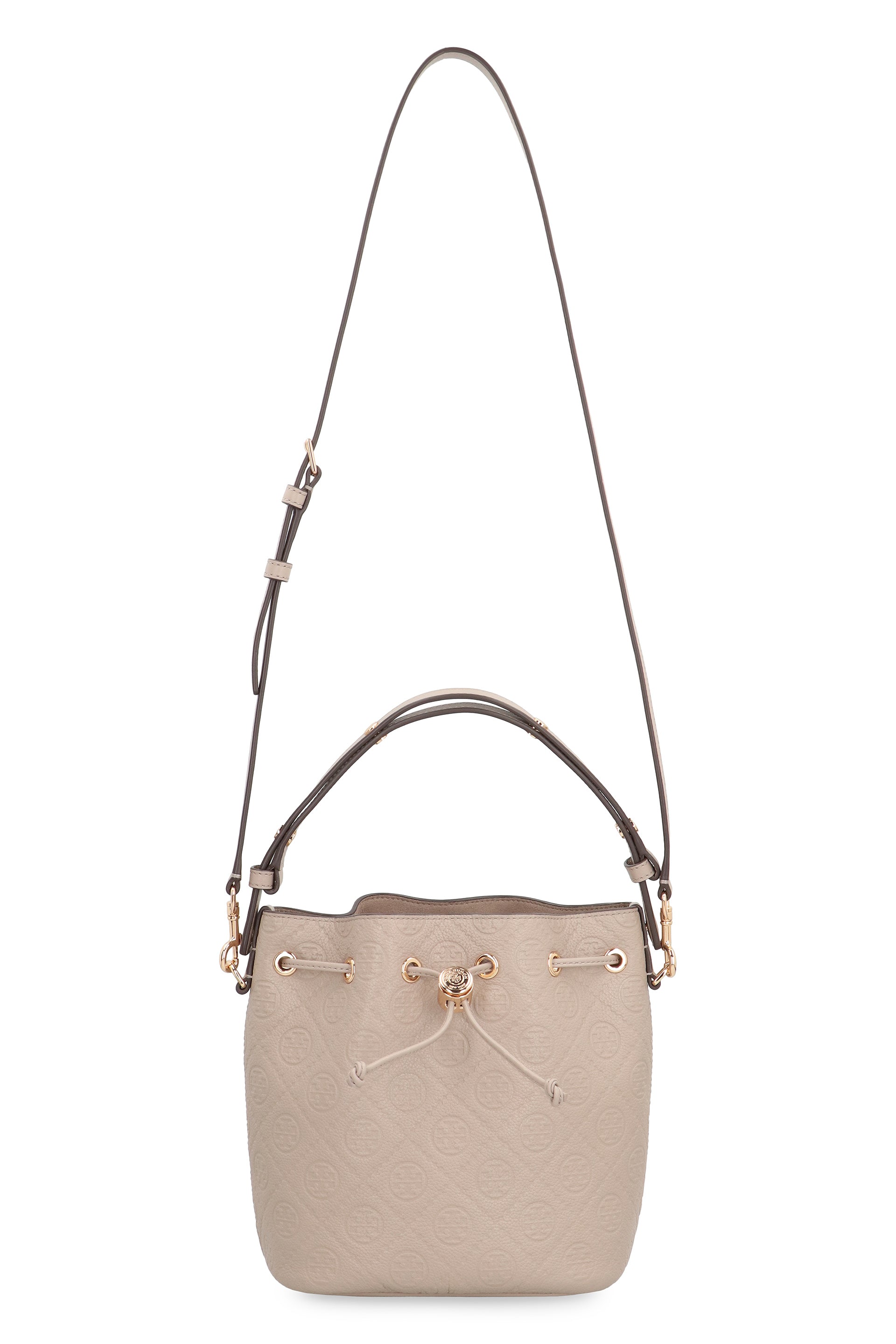 TORY BURCH Monogram Bucket Handbag - 21 CM x 21 CM