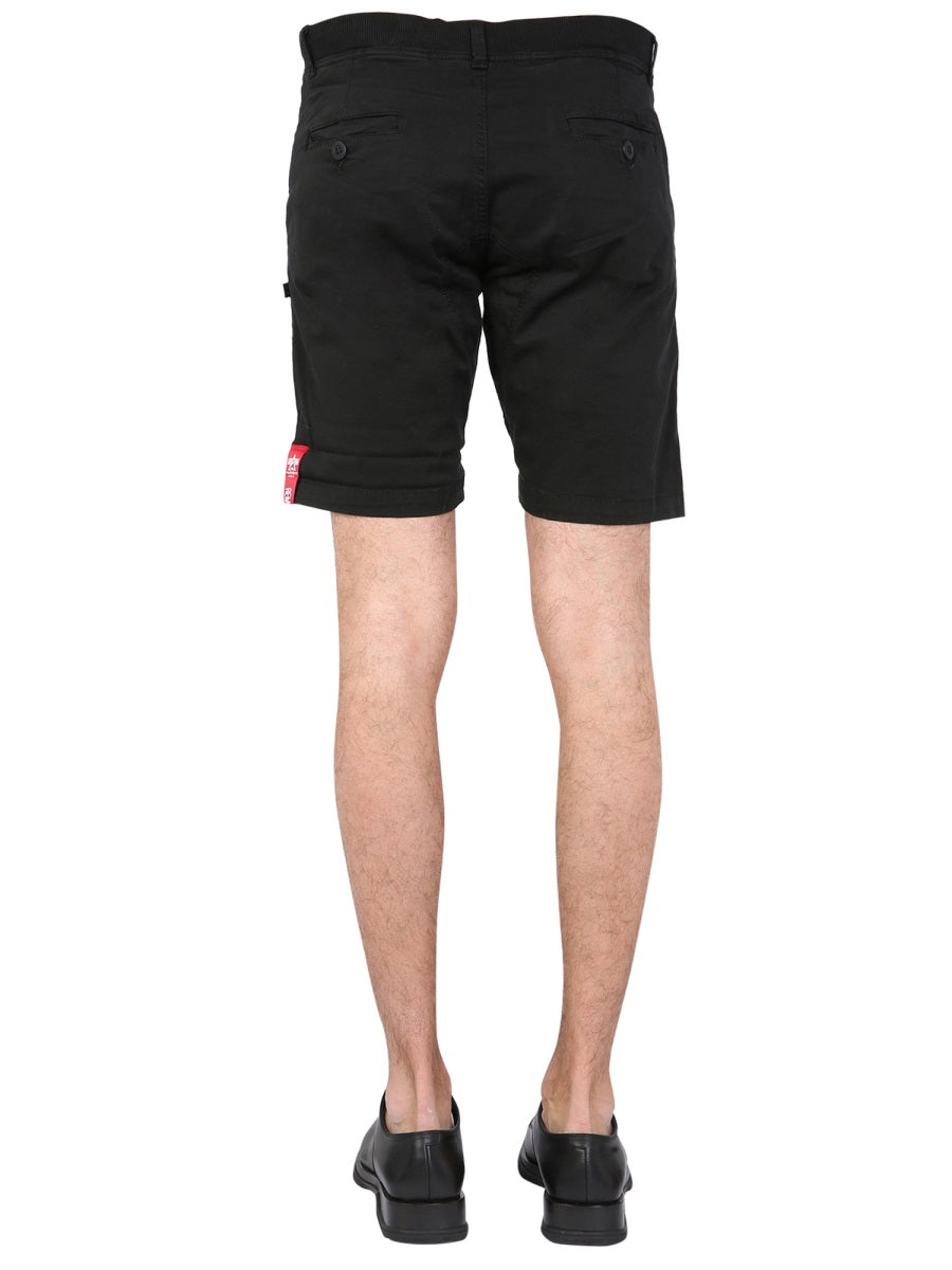 ALPHA INDUSTRIES Men's Bermuda Shorts with Logo