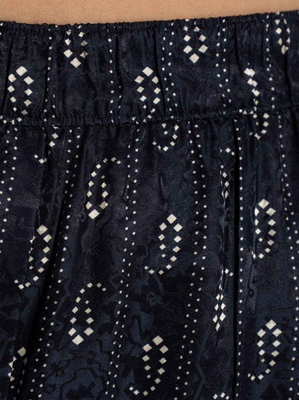 TORY BURCH Jacquard Silk Trousers with Paisley Print