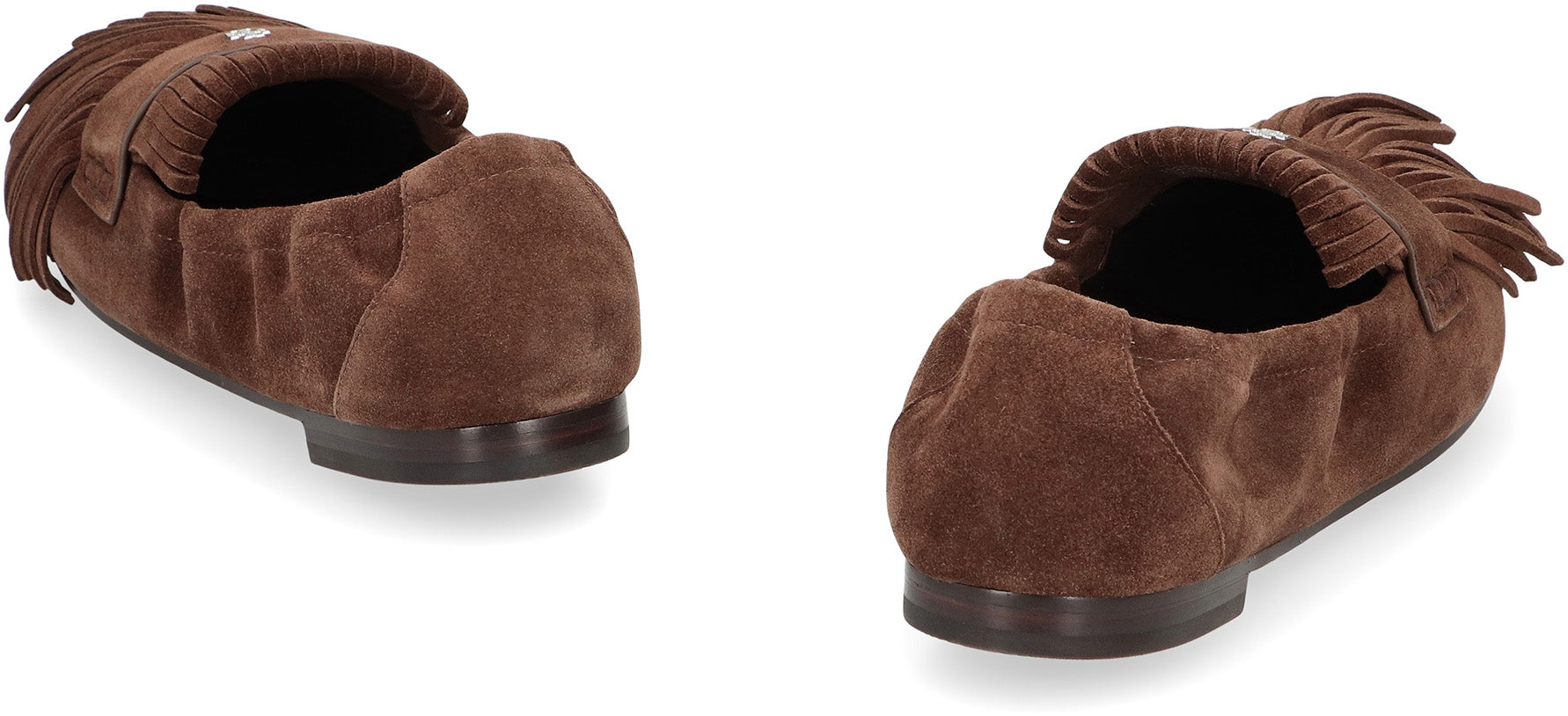 TORY BURCH Suede Ballet Flats with Tassel