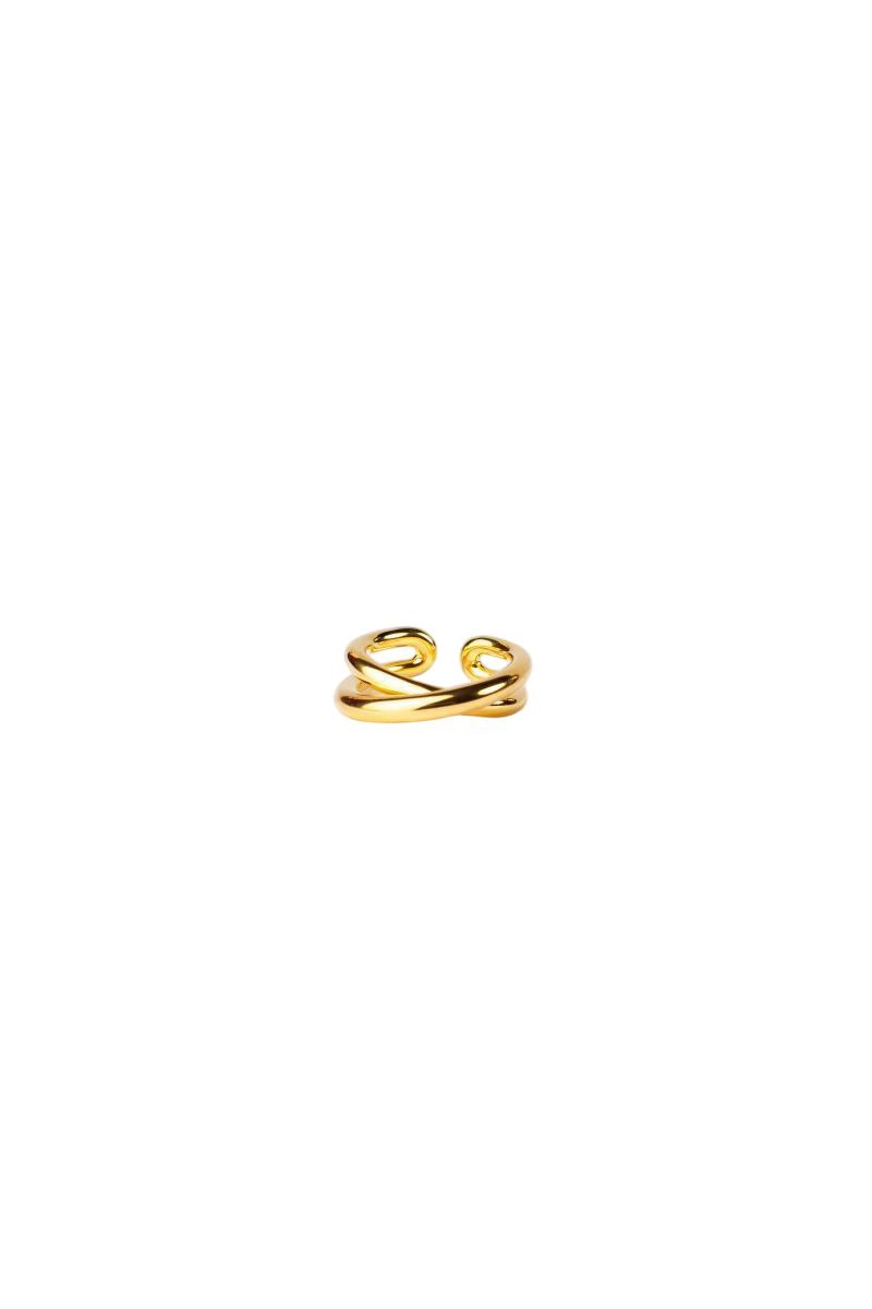 CHARLOTTE CHESNAIS Initial Open Design Gold Ring