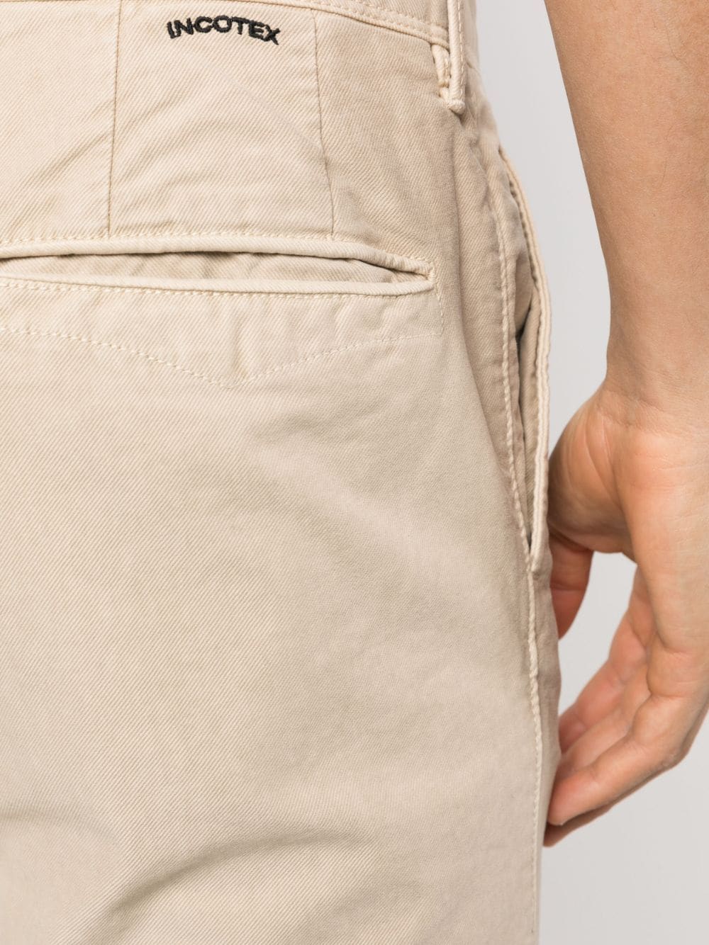 INCOTEX Men's Nude Stretch Cotton Pants - Fall/Winter 2024