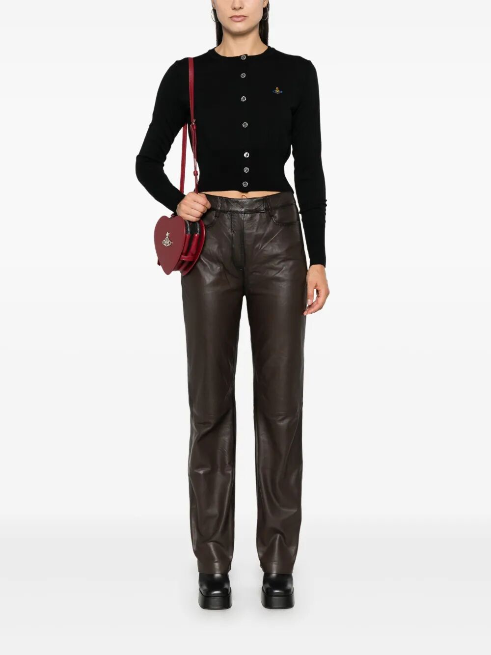 VIVIENNE WESTWOOD Wool Cropped Cardigan