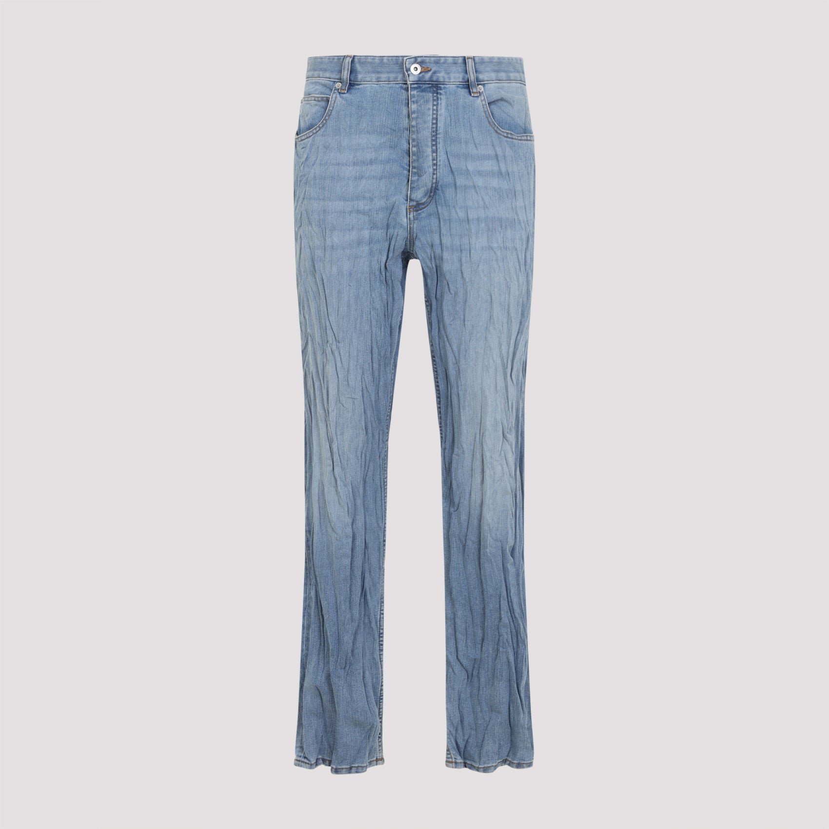 BOTTEGA VENETA Crushed Denim Pants for Men - SS25 Collection