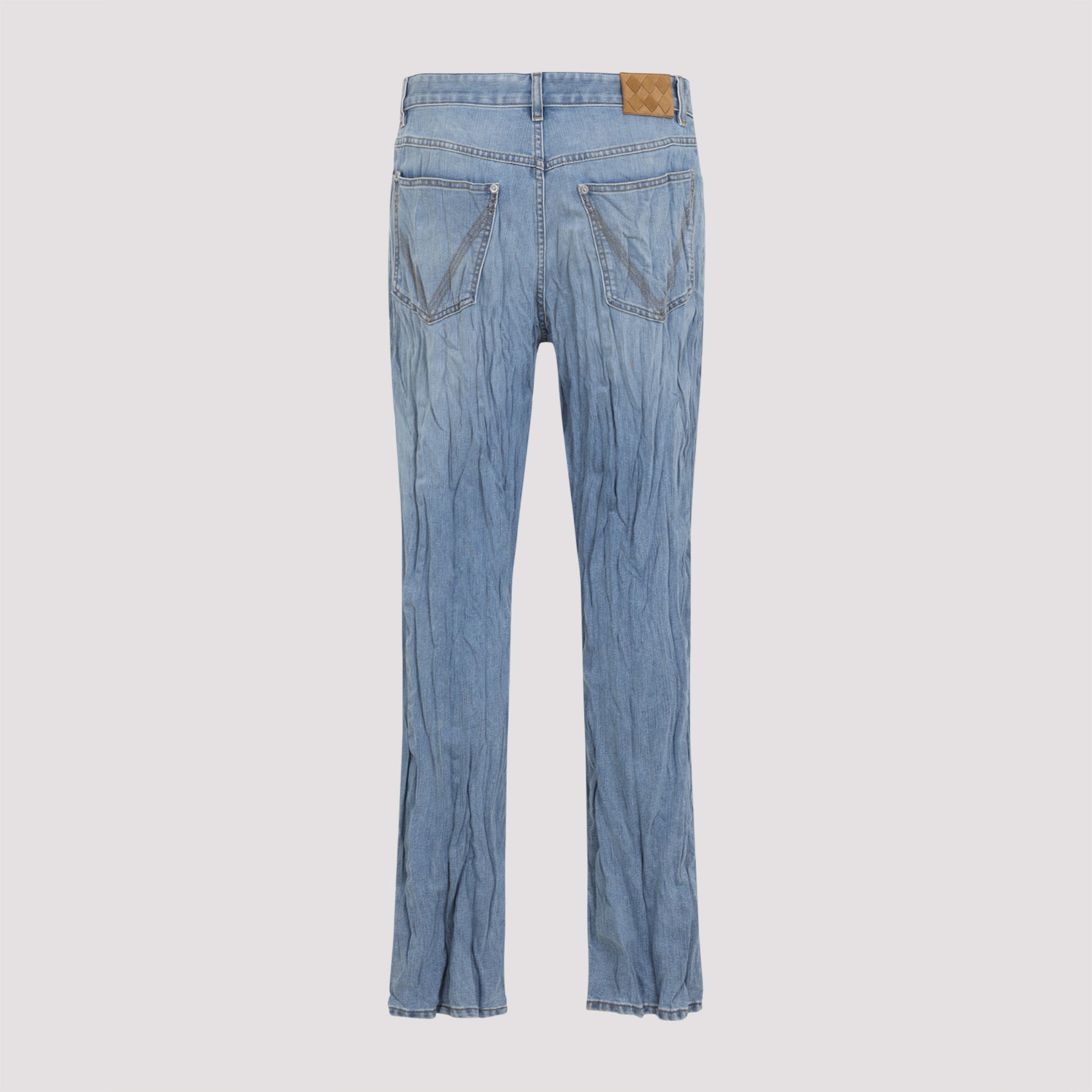 BOTTEGA VENETA Crushed Denim Pants for Men - SS25 Collection
