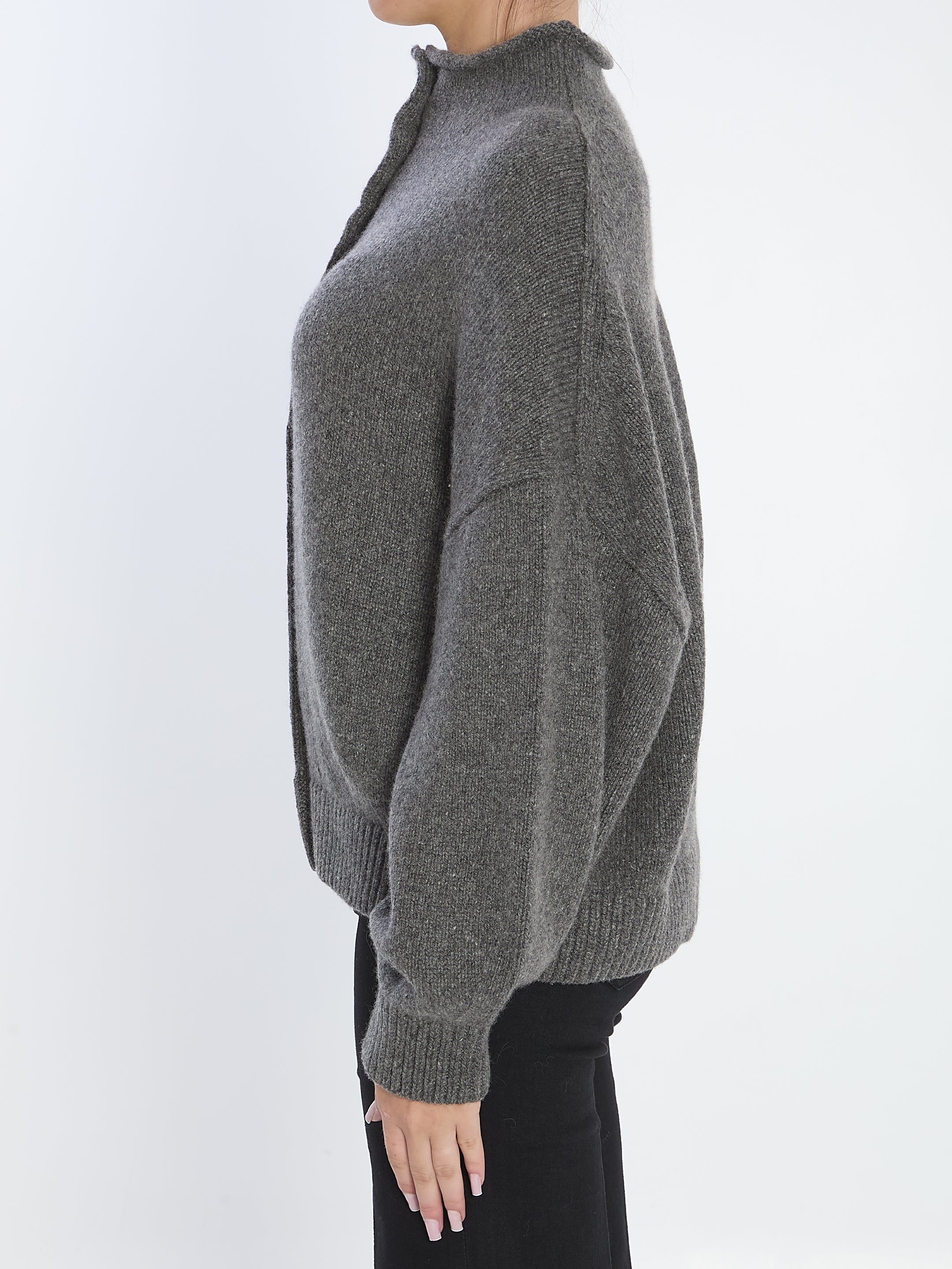 KHAITE Cashmere Nelya Sweater with Crater Neckline - Regular Fit