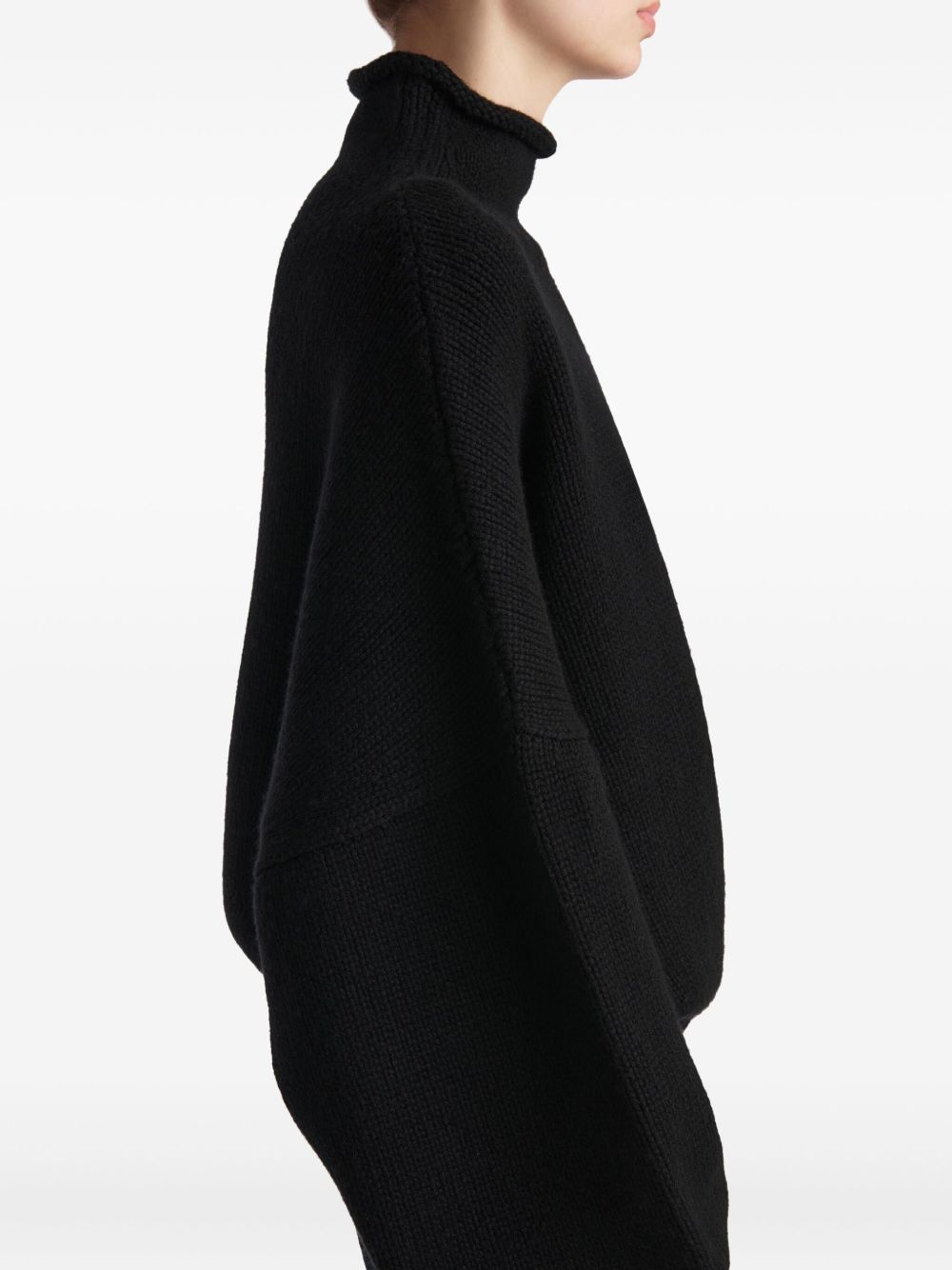 KHAITE Oversized Cashmere Funnel Neck Jumper