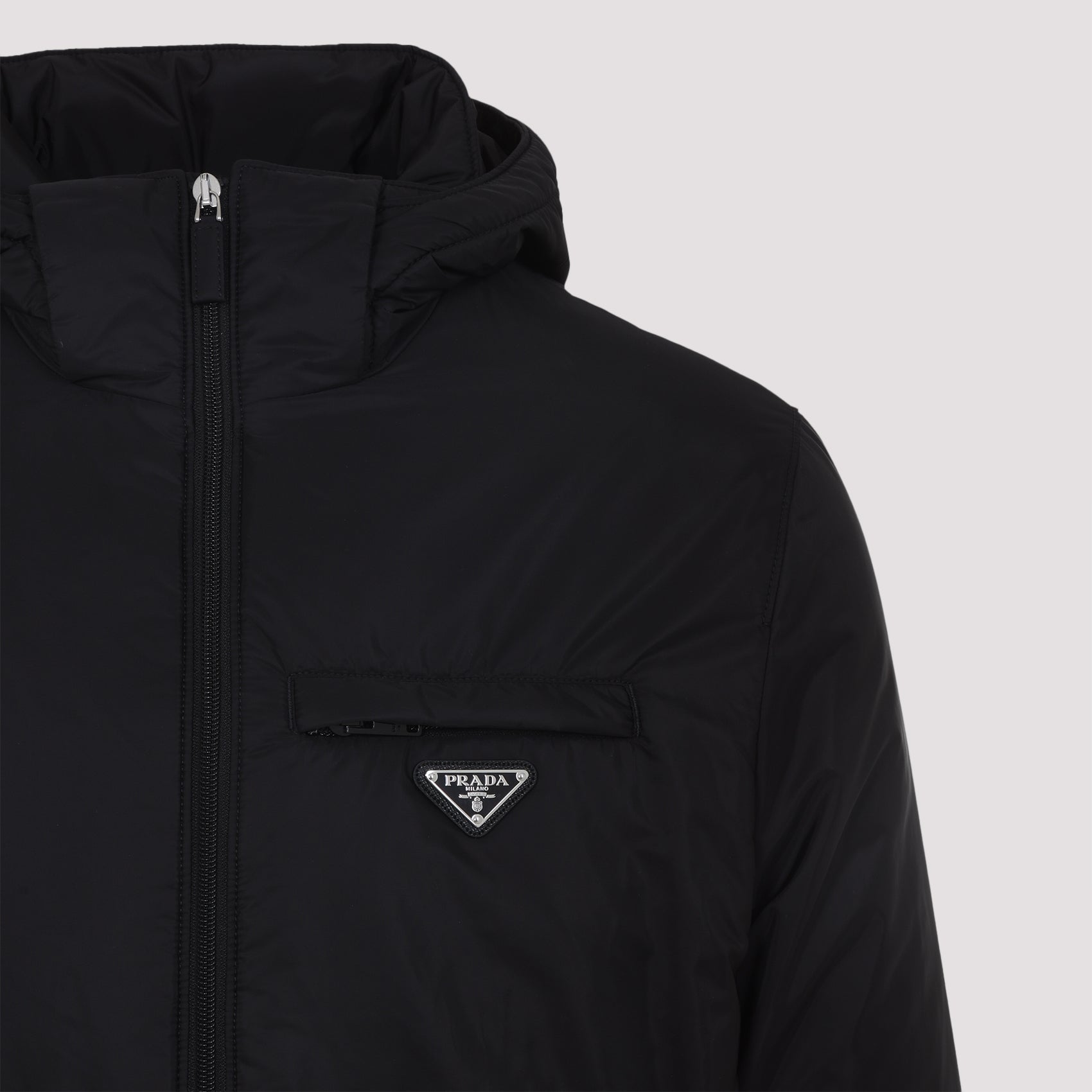 PRADA Recycled Nylon Down Jacket for Men - Winter Collection 2025