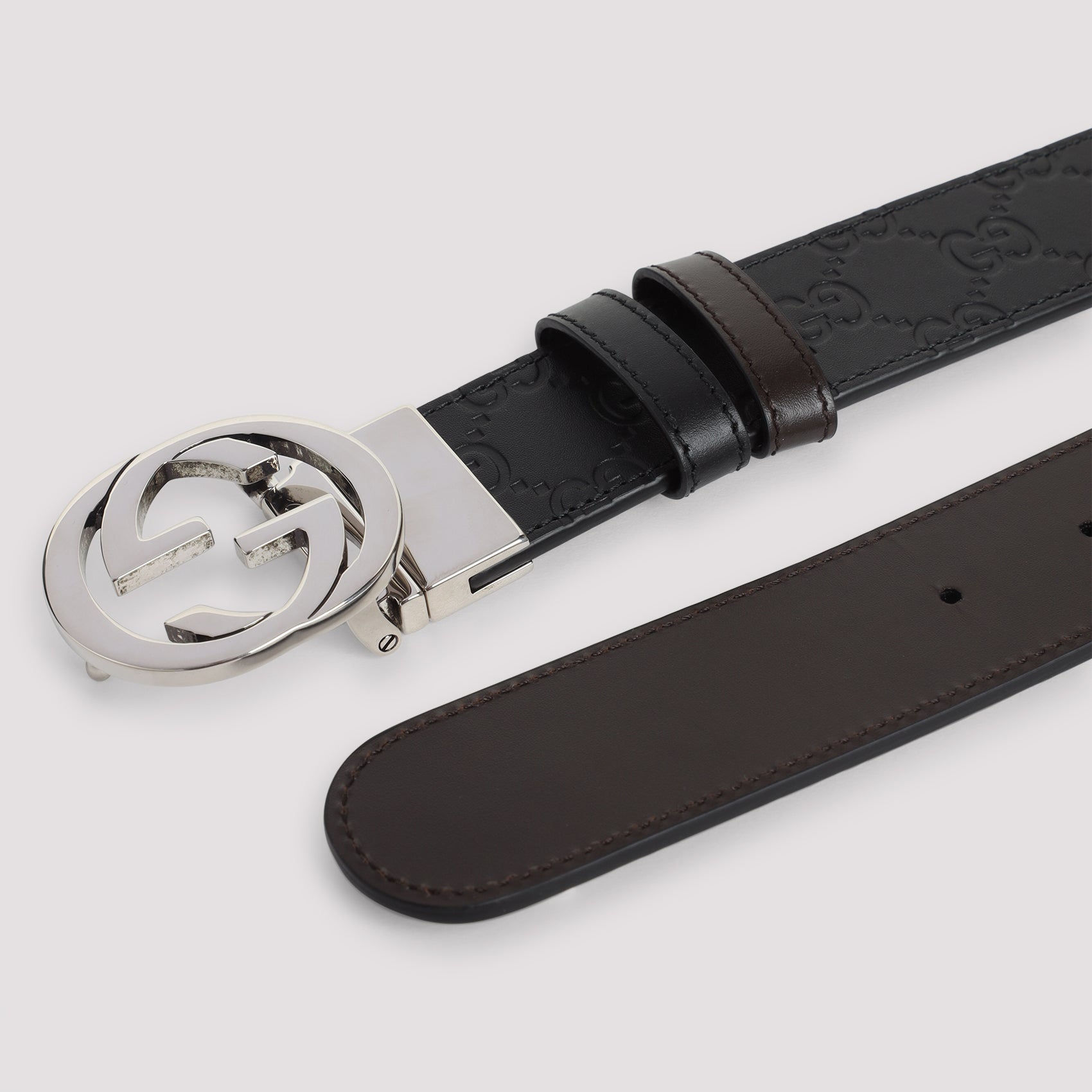 GUCCI Reversible Leather Belt - 4cm Width
