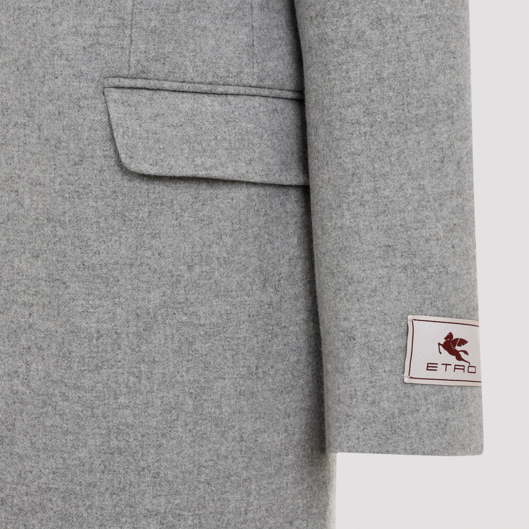 ETRO Double Breasted Peacoat Jacket for Men