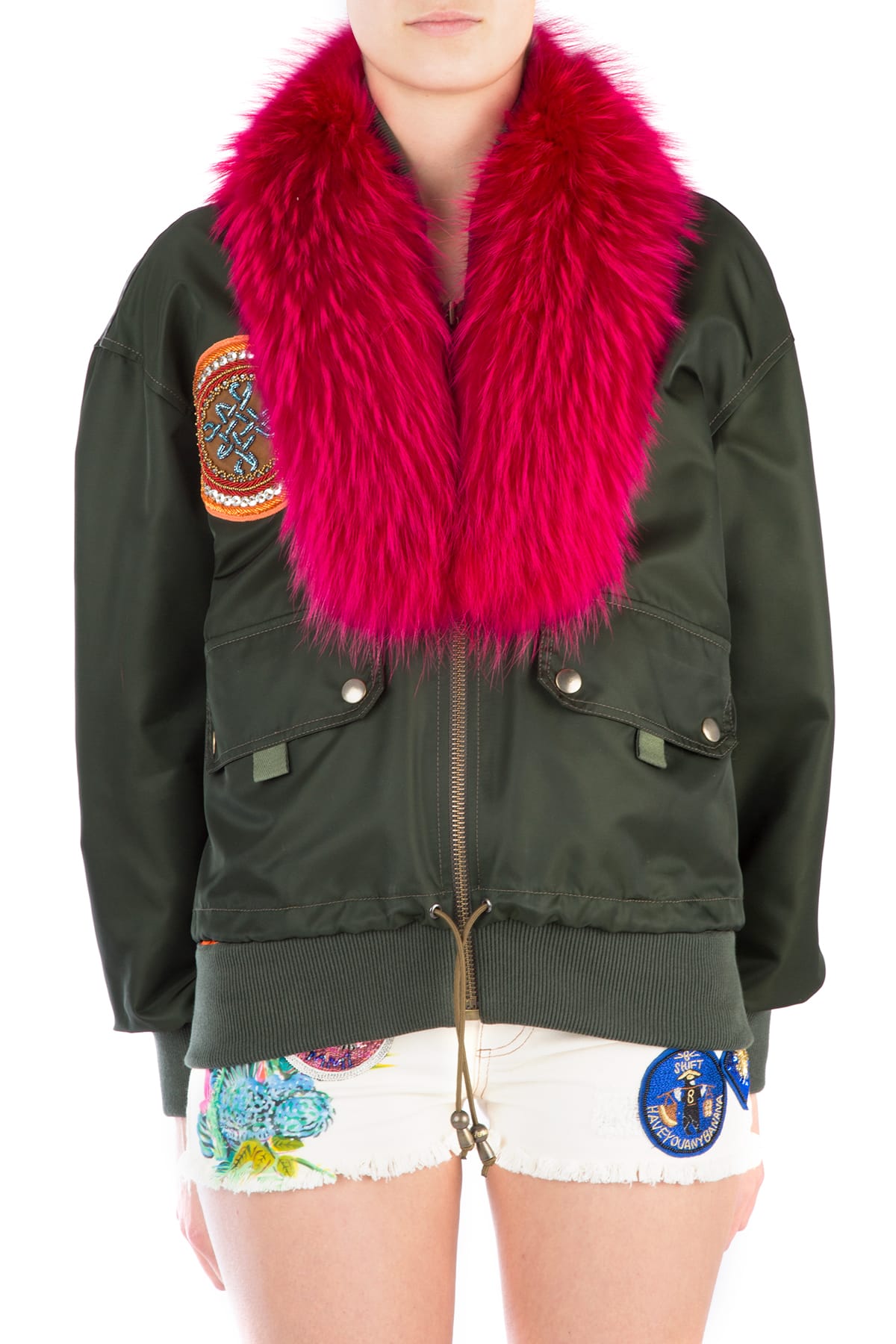 MR & MRS ITALY Women's Mini Bomber Jacket