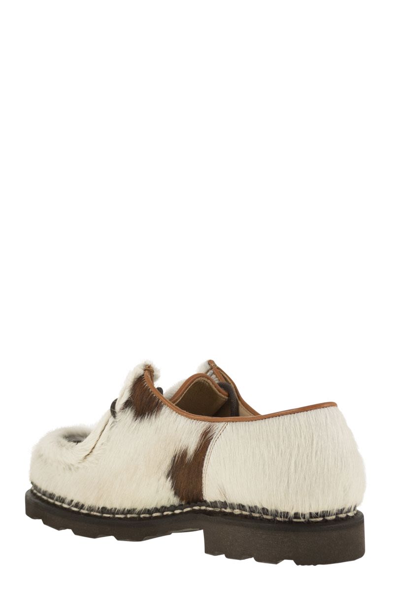 PARABOOT Goat Hair Derby Dress Shoes - Generous Fit with Rounded Toe