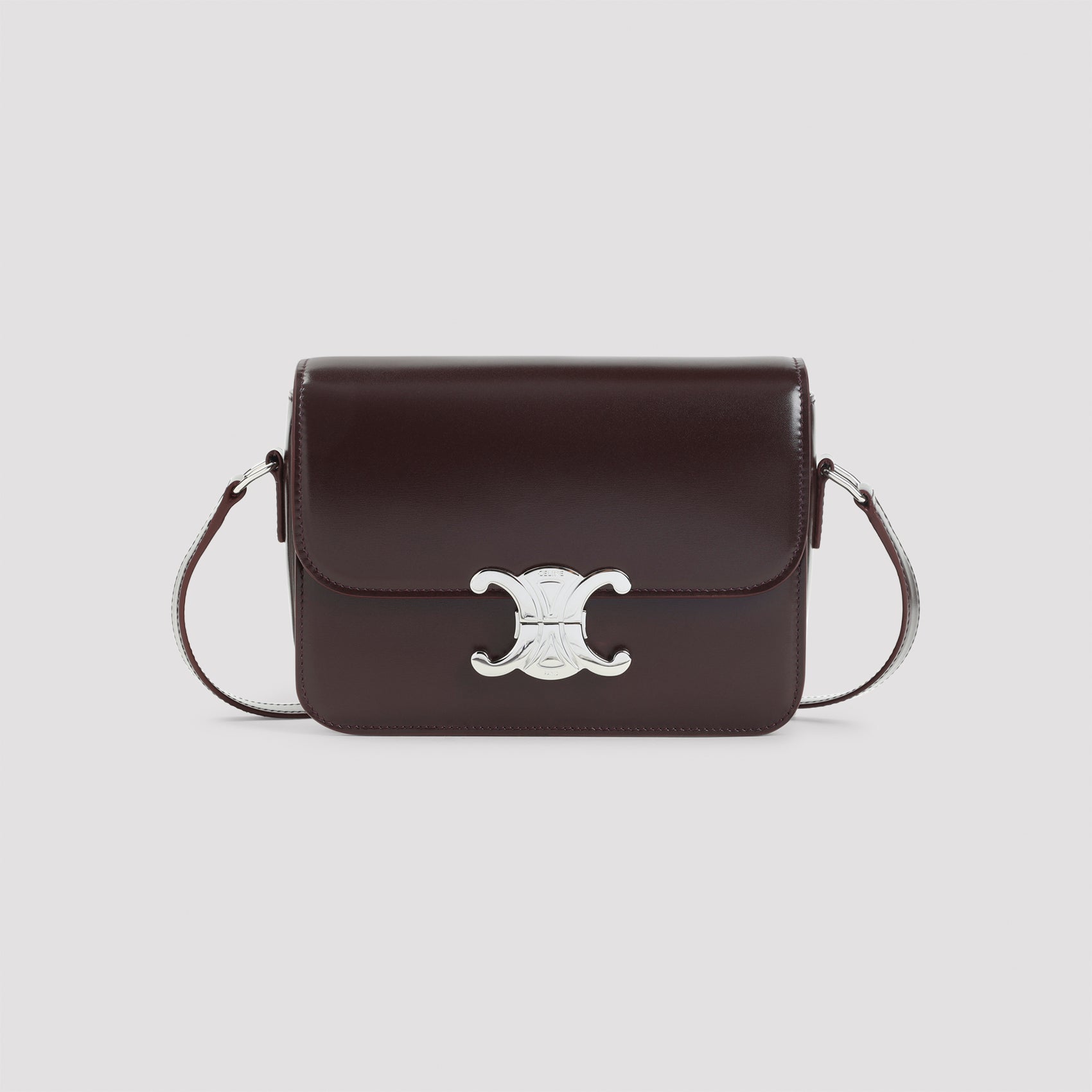 CELINE Teen Triomphe Leather Mini Shoulder Handbag