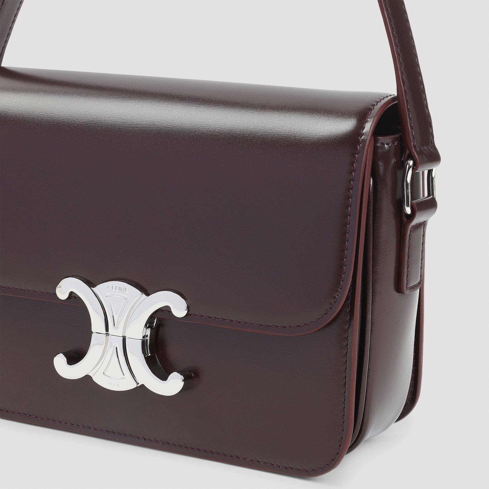 CELINE Teen Triomphe Leather Mini Shoulder Handbag