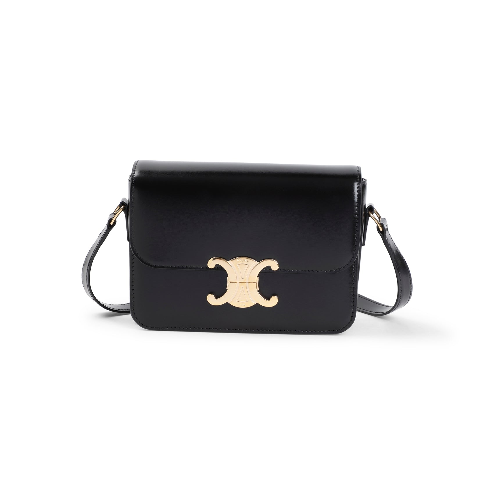 CELINE Mini Triomphe Leather Crossbody Handbag