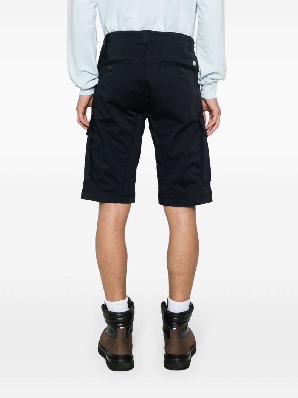 C.P.COMPANY Stretch Satin Cargo Bermuda Shorts for Men