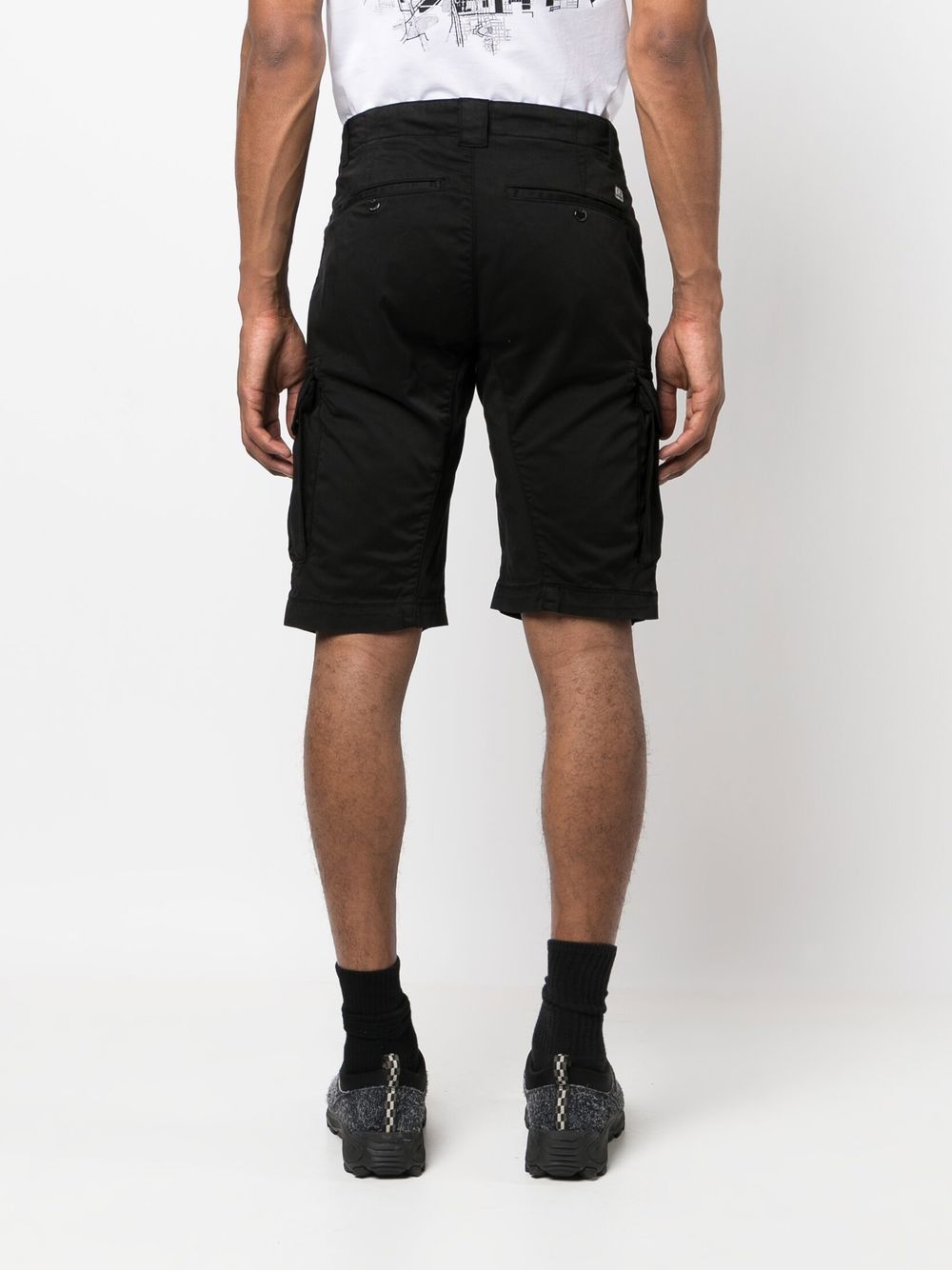 C.P.COMPANY Stretch Satin Cargo Bermuda Shorts