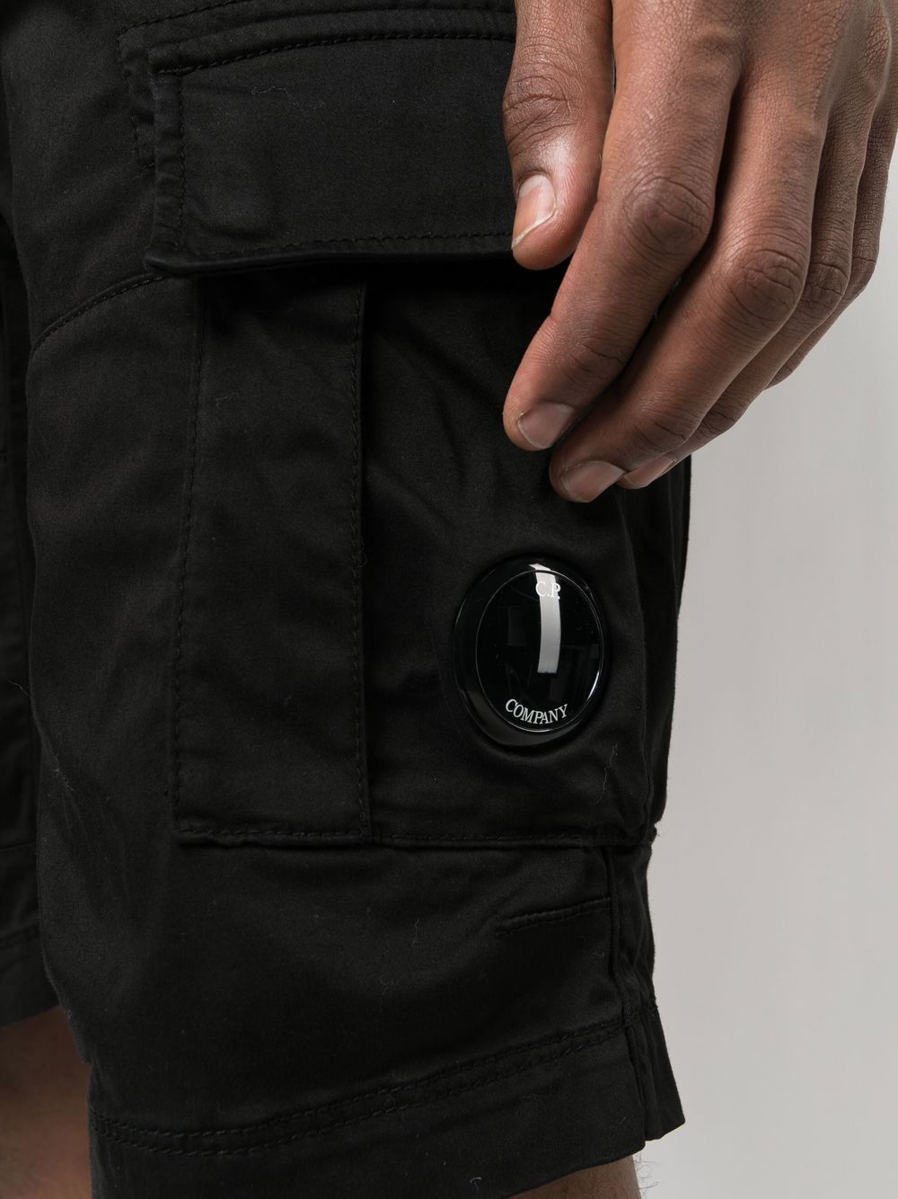 C.P.COMPANY Stretch Satin Cargo Bermuda Shorts