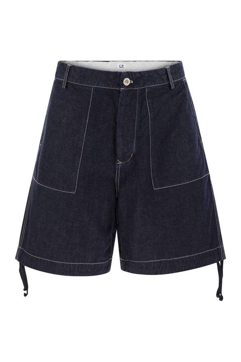 C.P.COMPANY Cotton Denim Shorts for Men