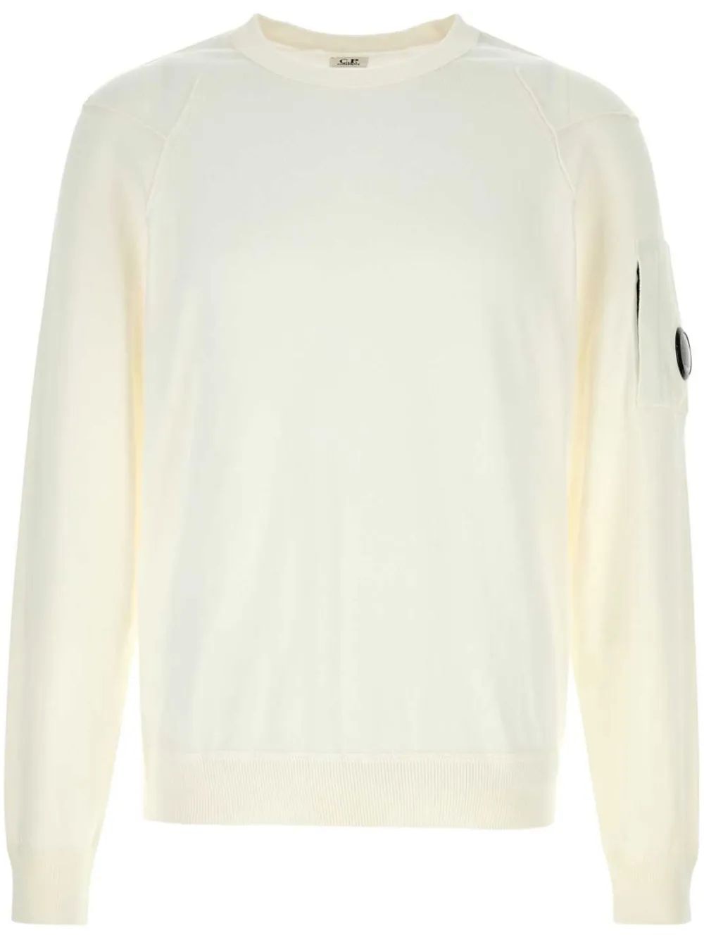 C.P.COMPANY Crew Neck Mini Lens Knit Sweater for Men