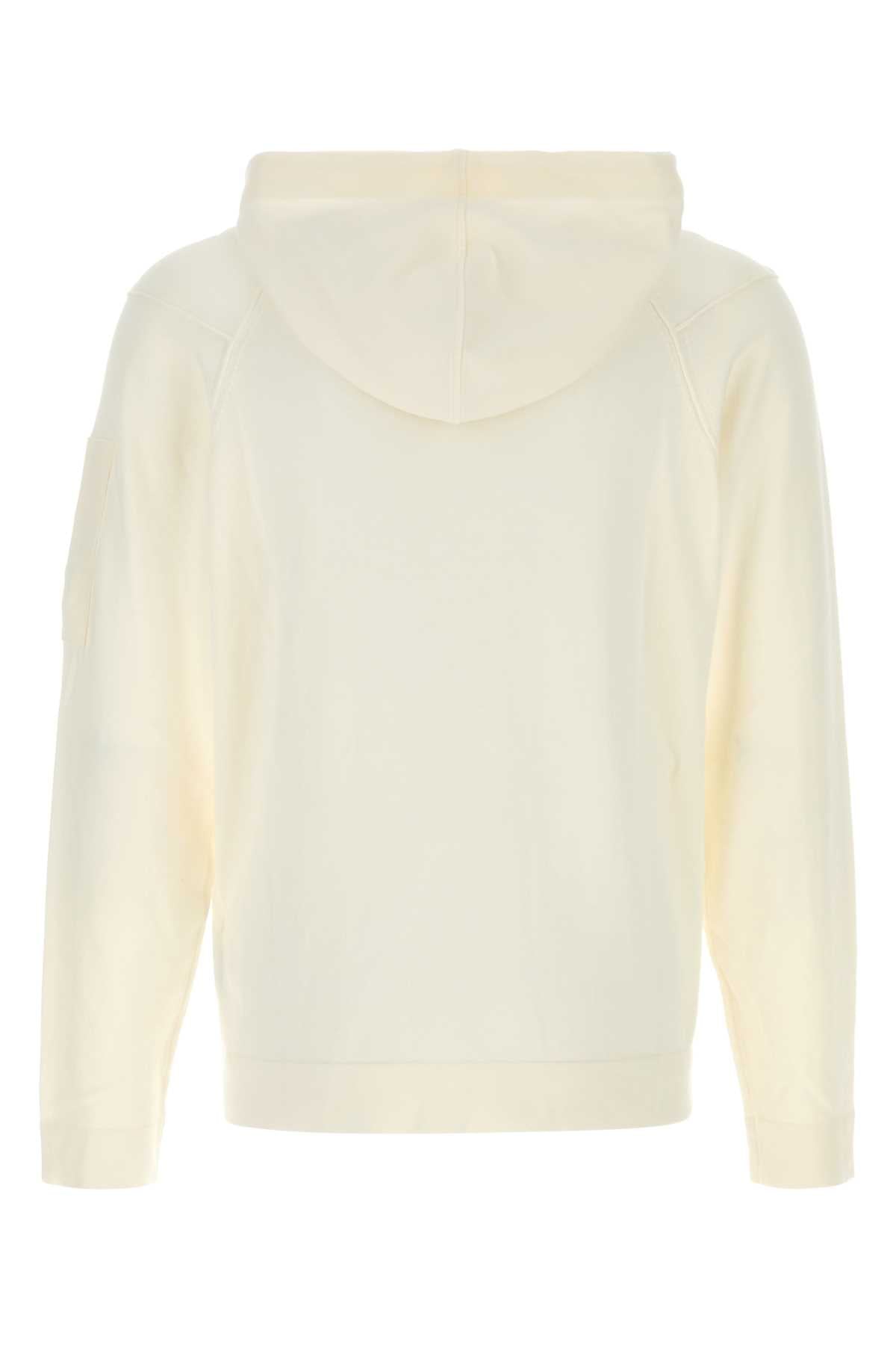 C.P.COMPANY Men's Sea Island Hooded Lens Knit Sweatshirt