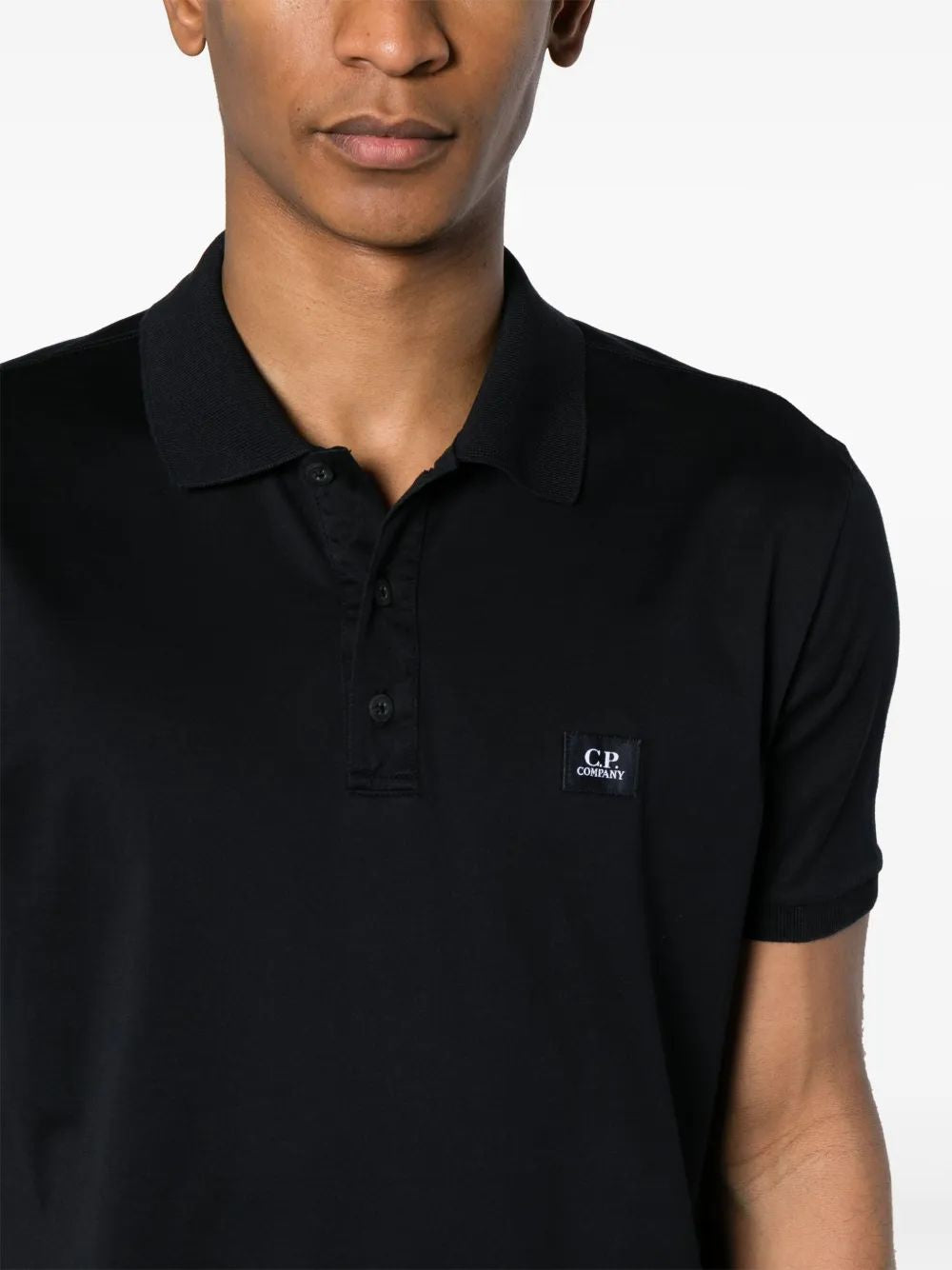 C.P.COMPANY Men's Logo Patch Polo Shirt