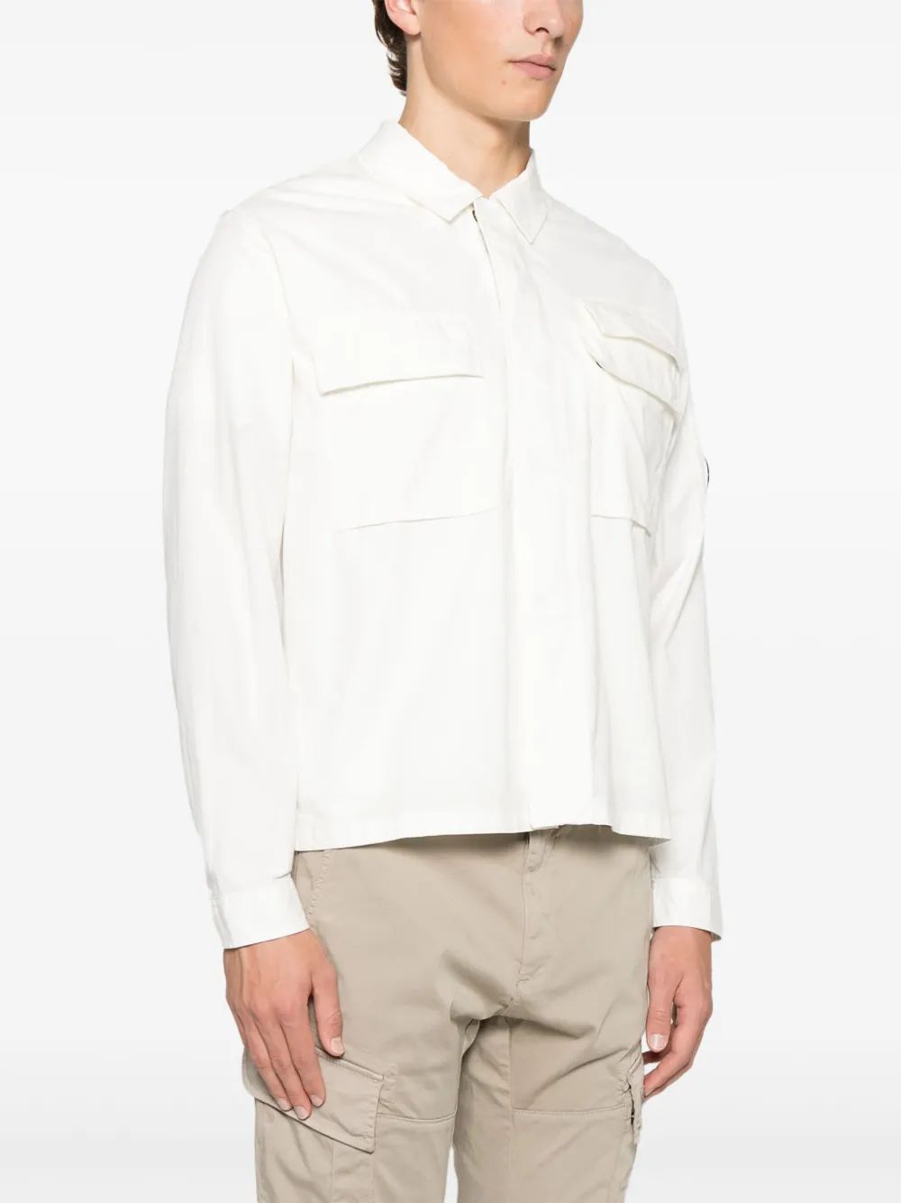 C.P.COMPANY Organic Gabardine Lens Shirt