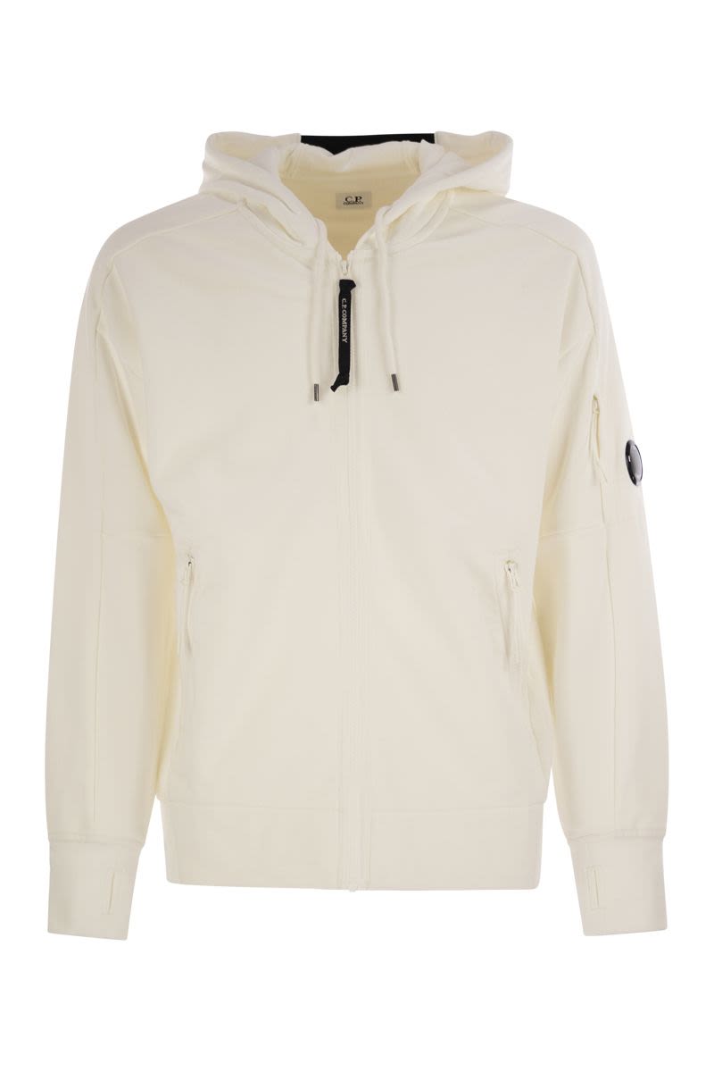 C.P.COMPANY Men's Full-Zip Hooded Sweatshirt with Lens