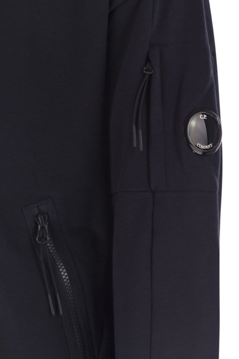 C.P.COMPANY Men's Full-Zip Hooded Sweatshirt with Lens