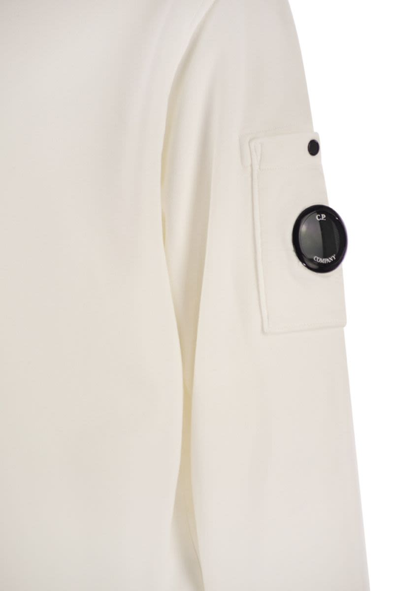 C.P.COMPANY Men's Crew-Neck Sweatshirt with Lens