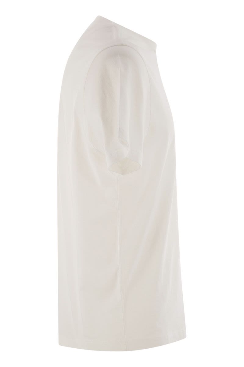 C.P.COMPANY Men's Logo Patch Cotton T-Shirt