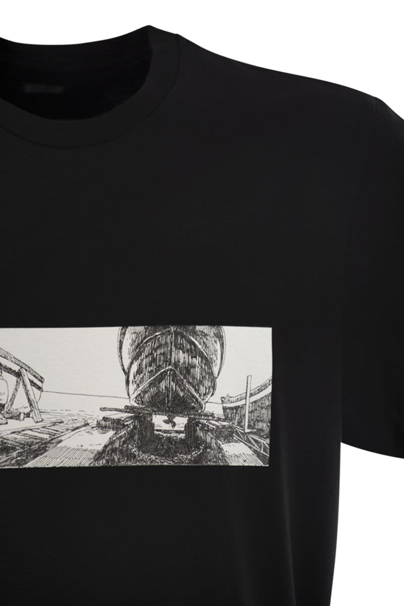 C.P.COMPANY Cotton Graphic T-Shirt for Men