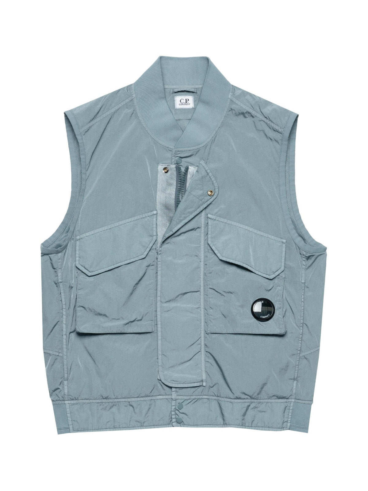 C.P.COMPANY Chrome R Lens Logo Vest Jacket for Men - FW25