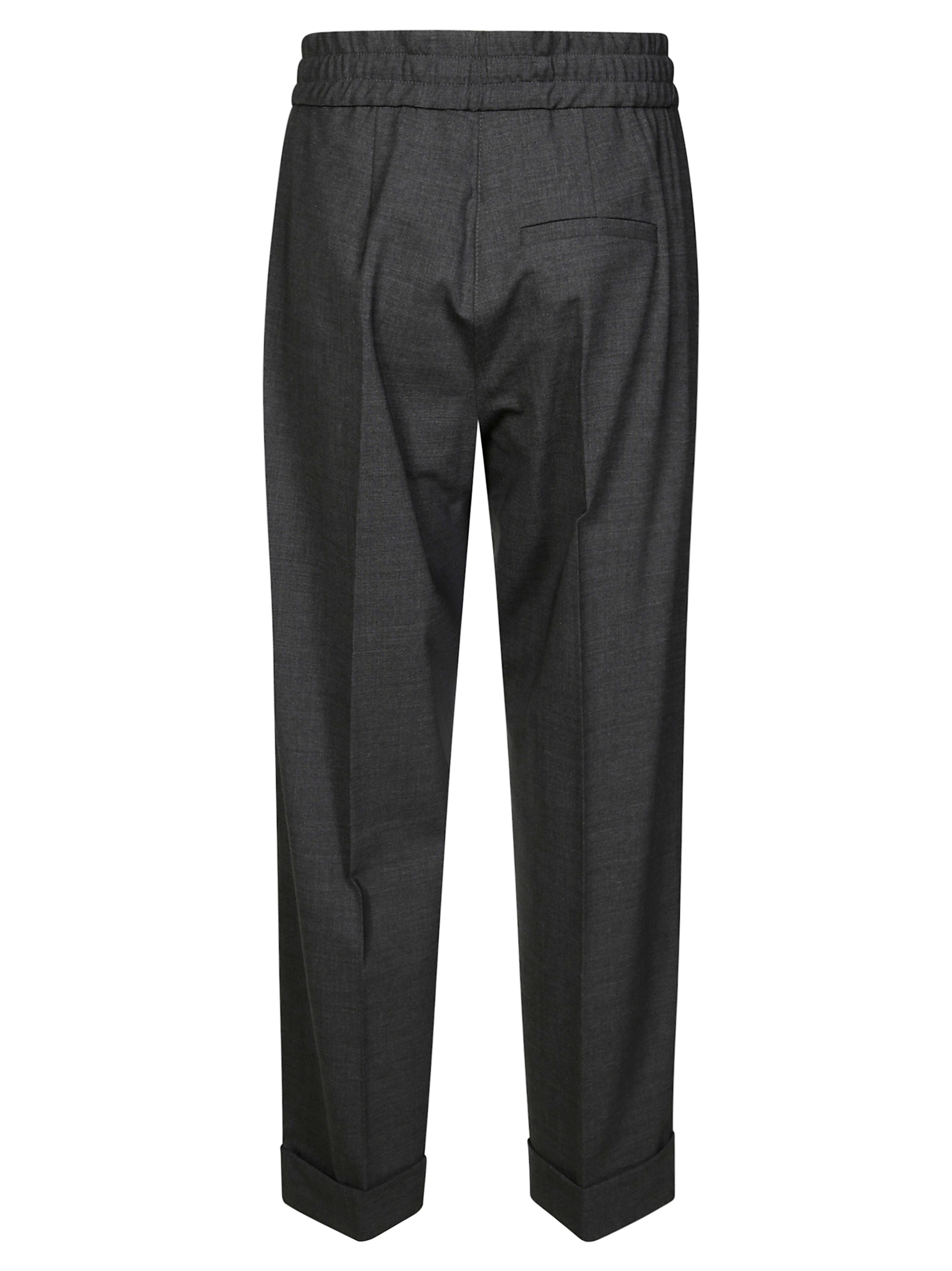 PAROSH Fresco Wool Trousers with Drawstring for Men