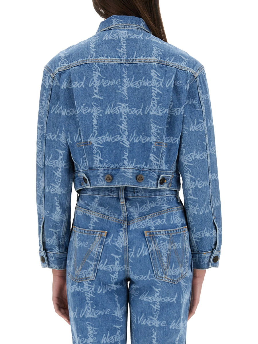 VIVIENNE WESTWOOD Cropped Jacket Marlene in Denim