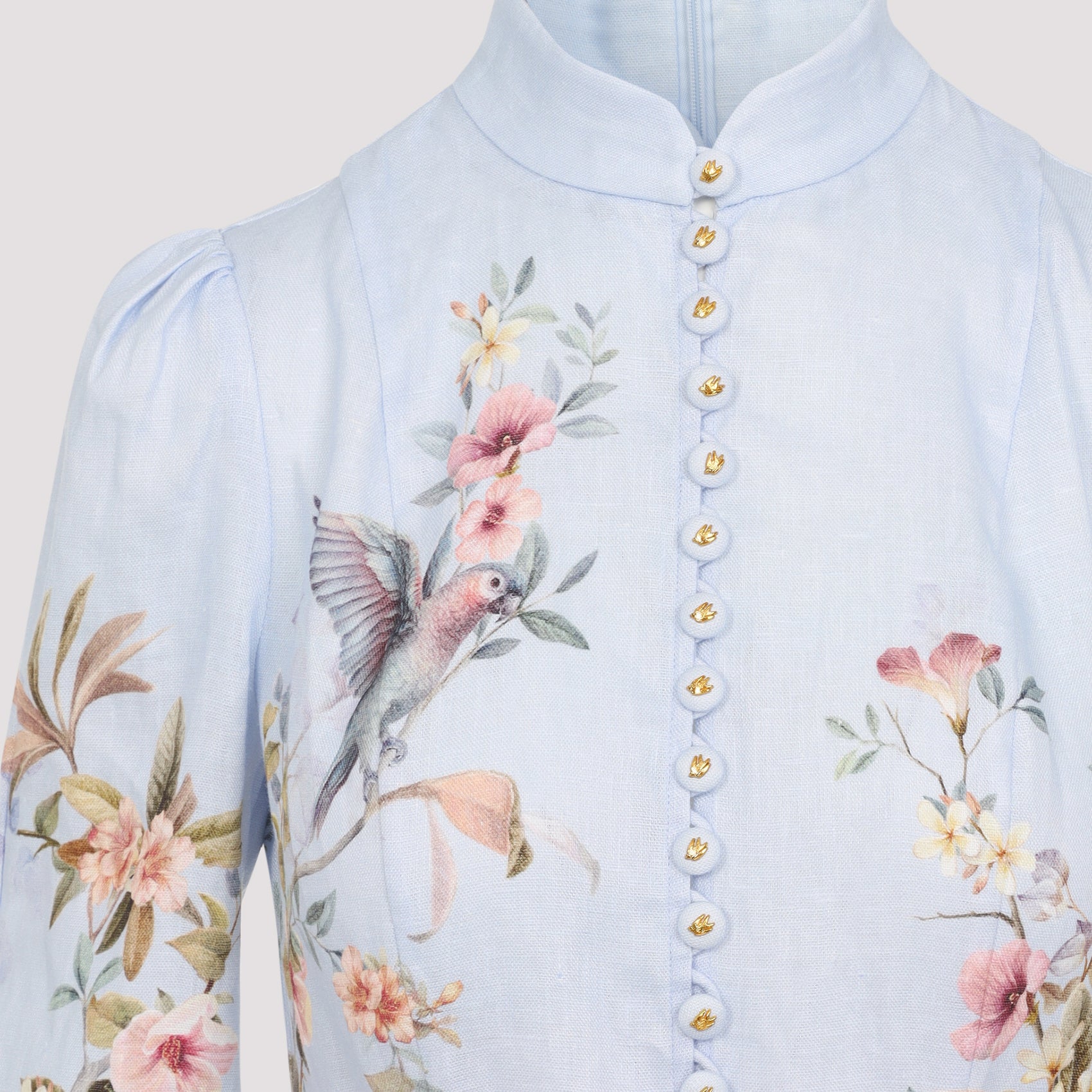 ZIMMERMANN Rebellion Button Mini Dress