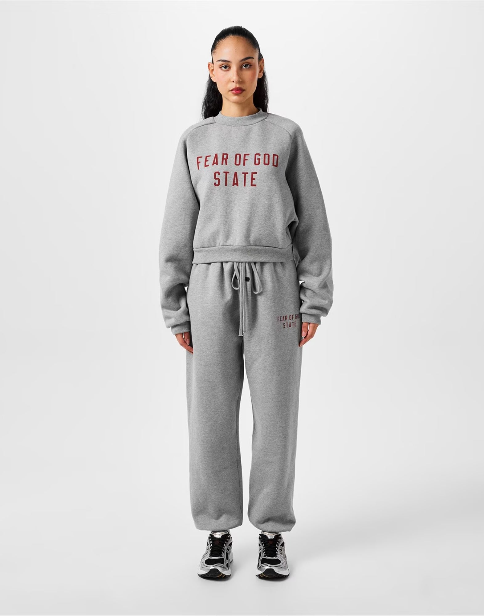 FEAR OF GOD Cropped Logo Fleece Sweatshirt for Women