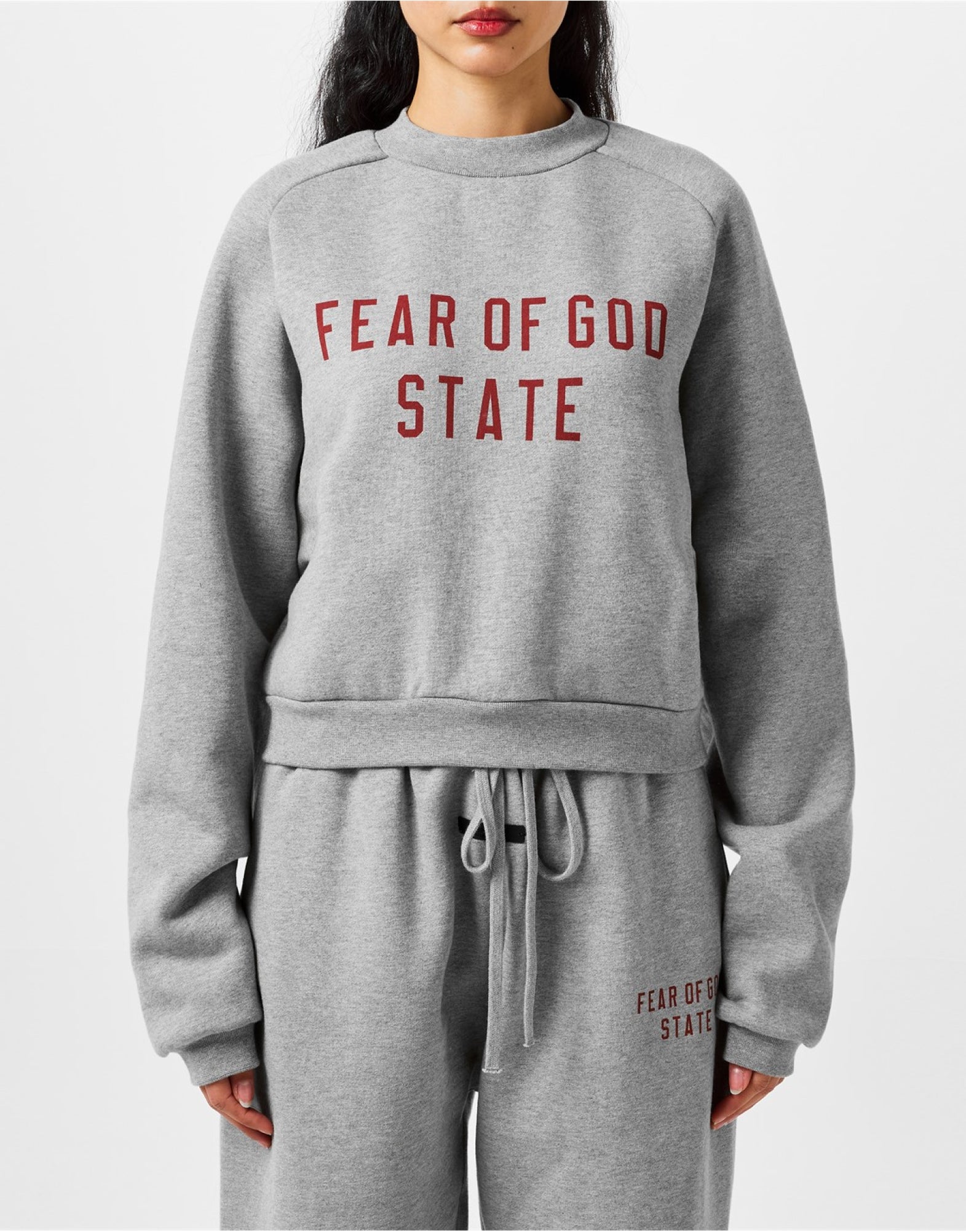 FEAR OF GOD Cropped Logo Fleece Sweatshirt for Women