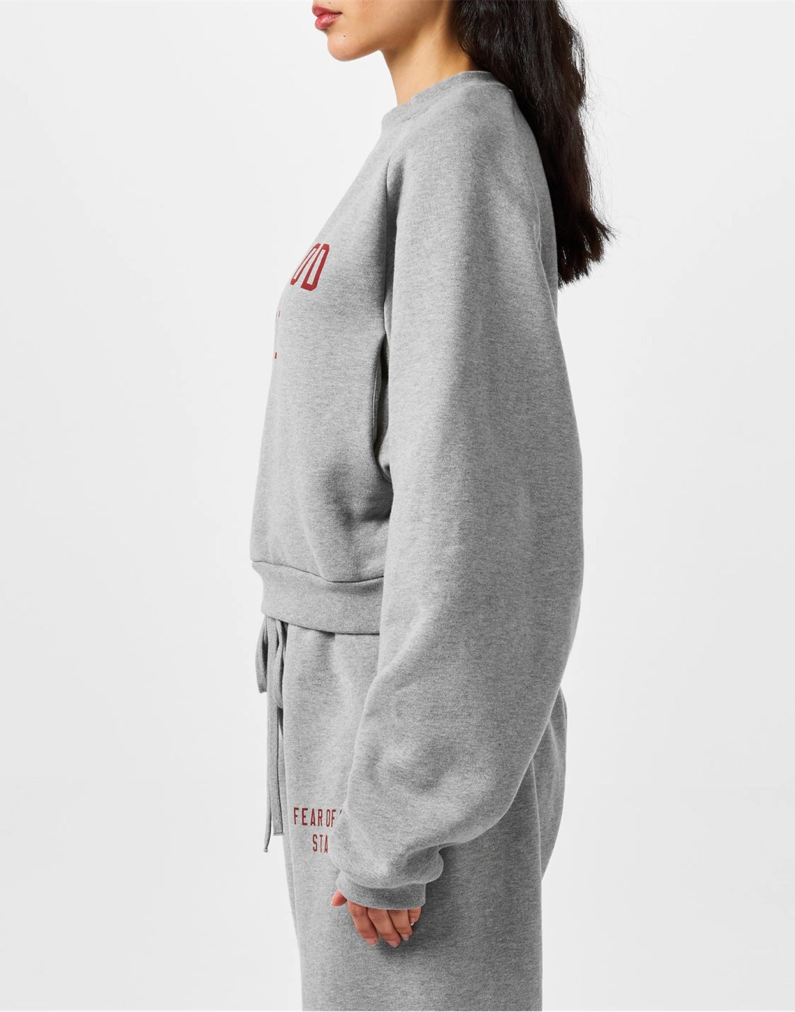 FEAR OF GOD Cropped Logo Fleece Sweatshirt for Women