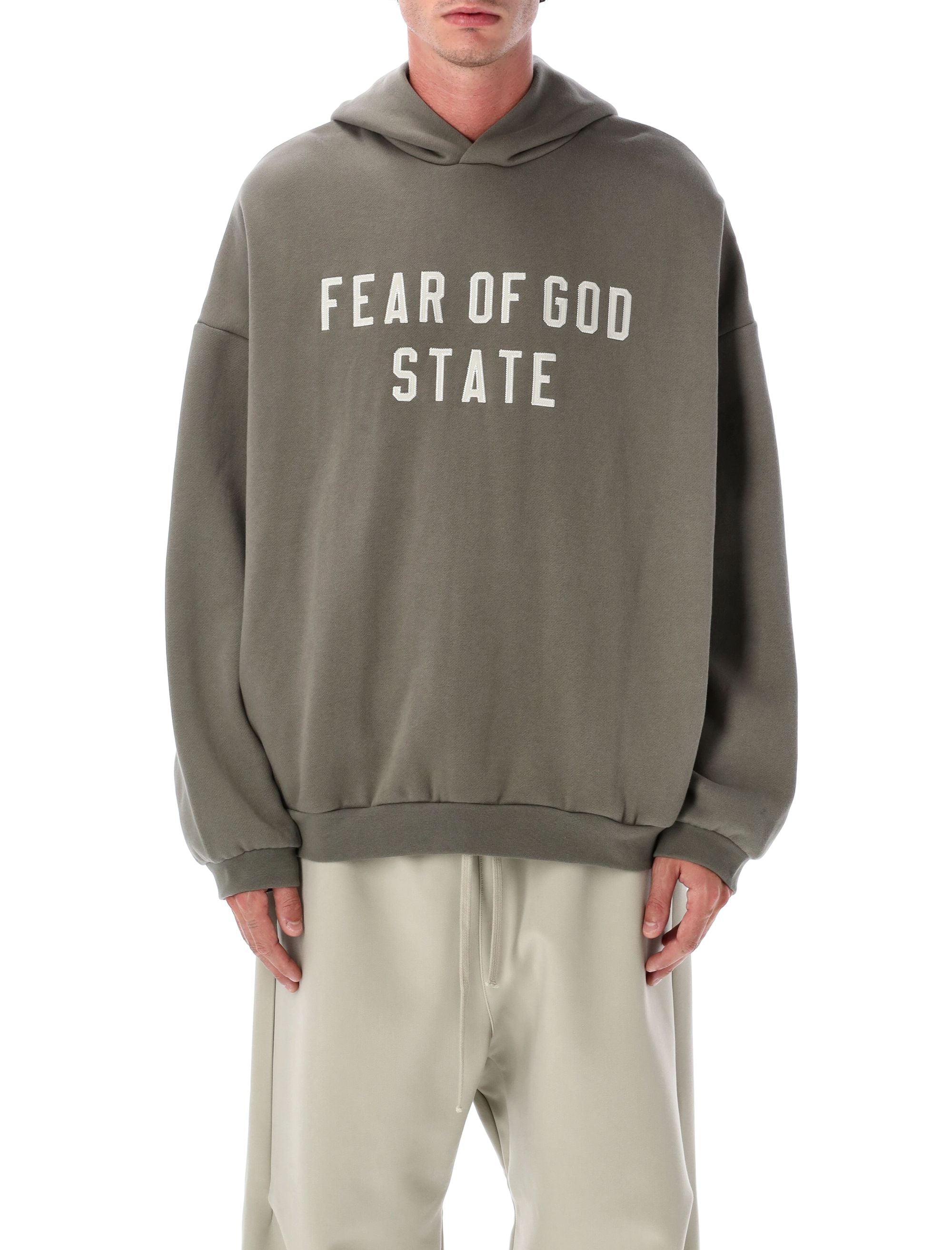 FEAR OF GOD ESSENTIALS 90's Fit Fleece Hoodie - Oversized Design