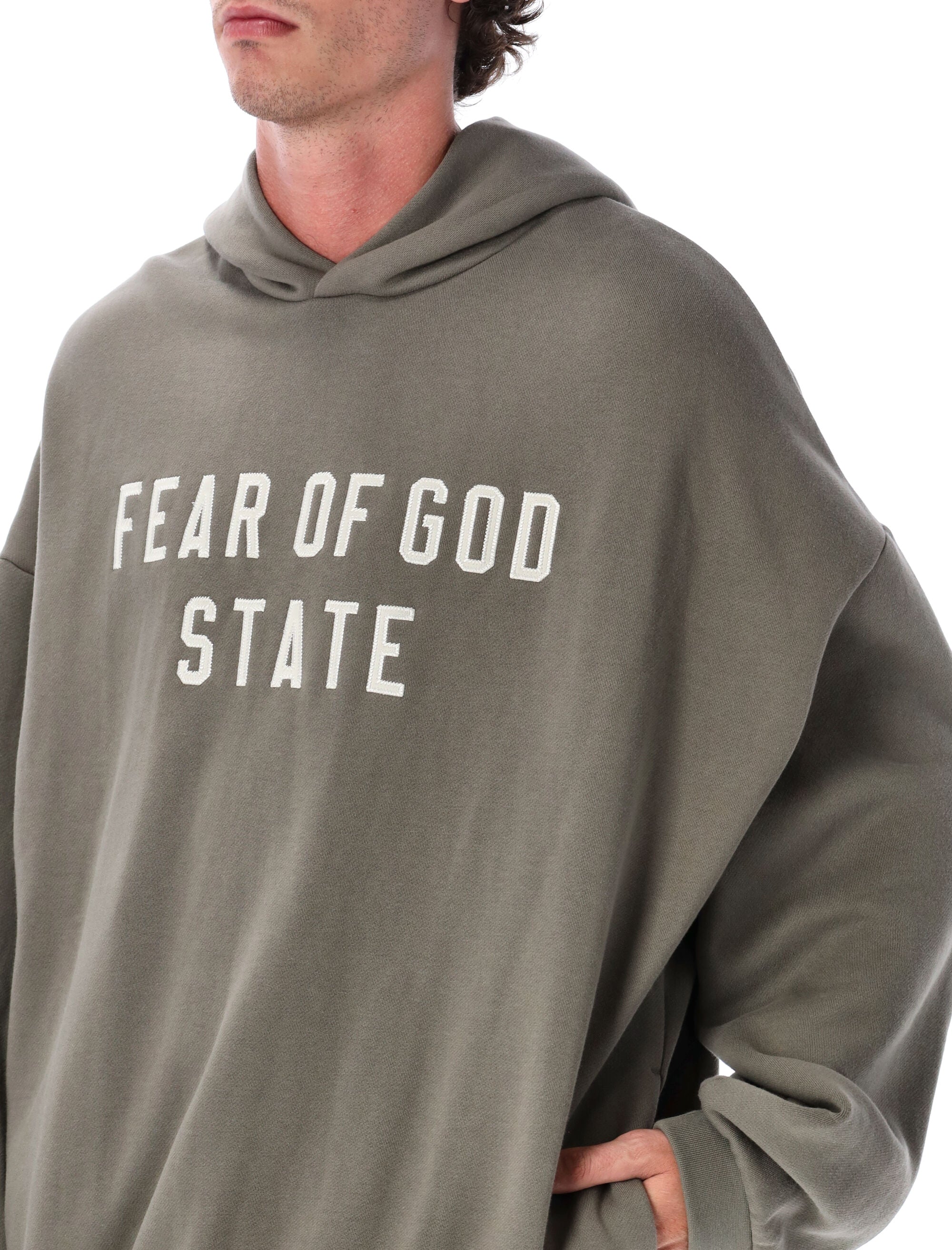 FEAR OF GOD ESSENTIALS 90's Fit Fleece Hoodie - Oversized Design