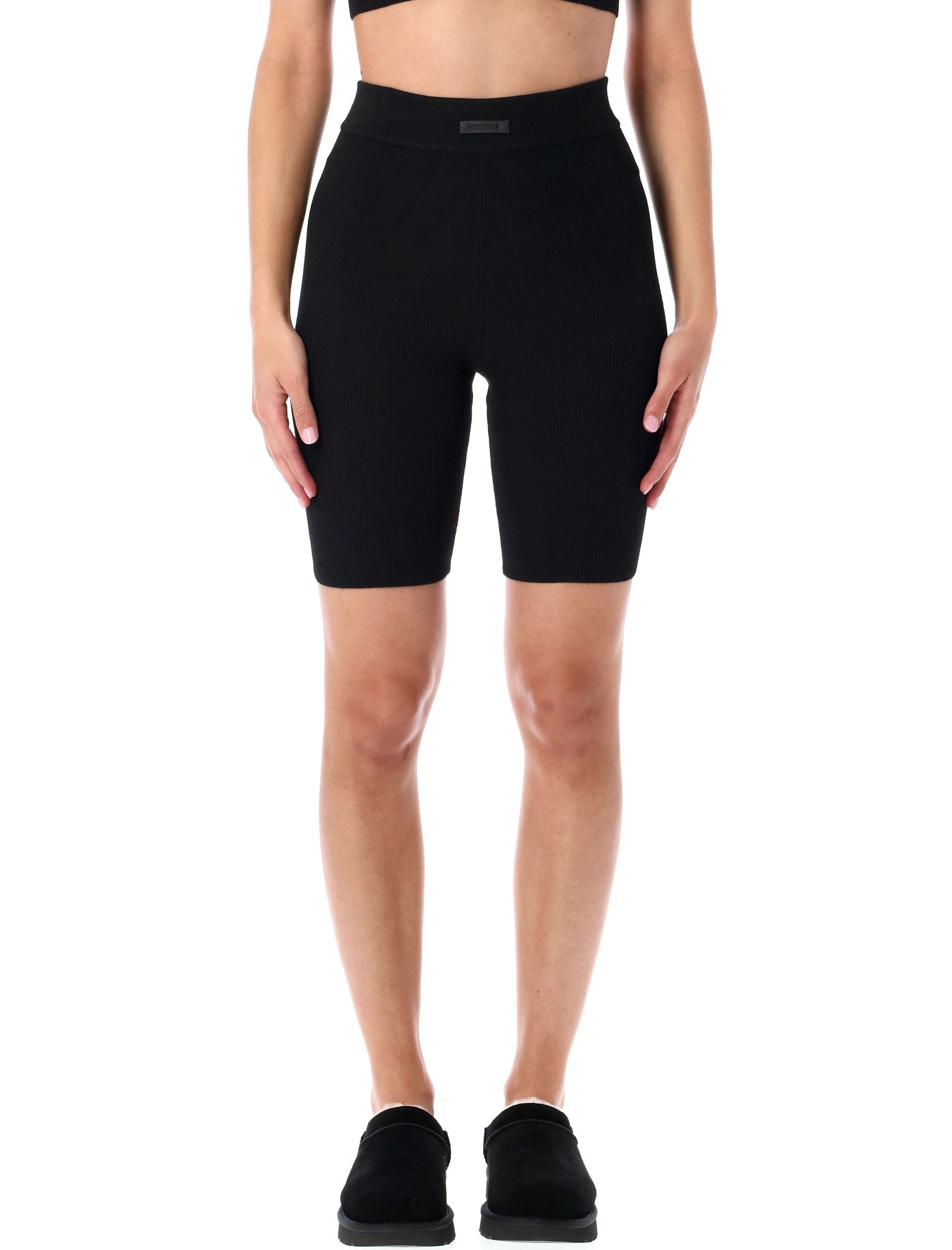 FEAR OF GOD ESSENTIALS High-Rise Fitted Biker Shorts - Women’s Mini Length