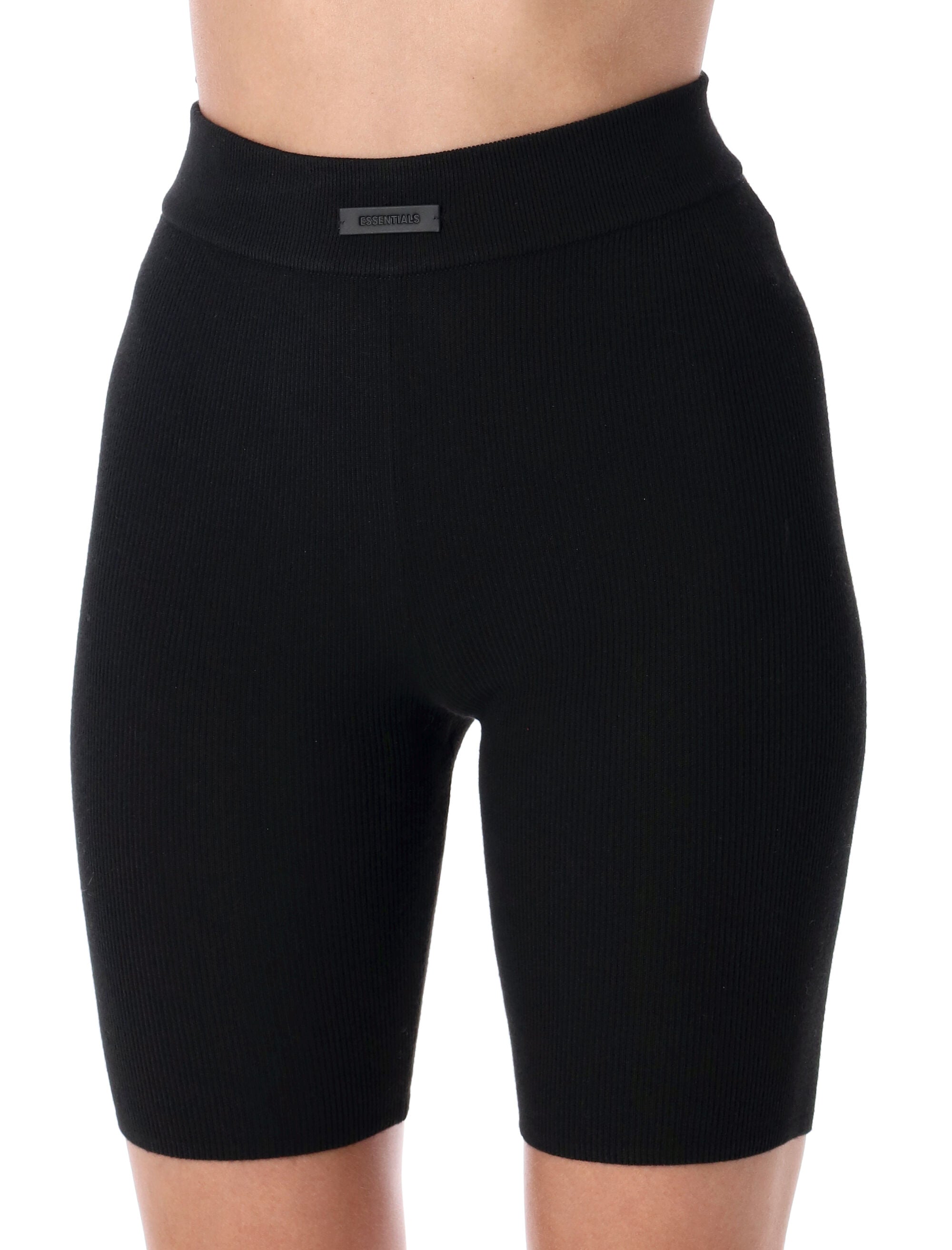 FEAR OF GOD ESSENTIALS High-Rise Fitted Biker Shorts - Women’s Mini Length