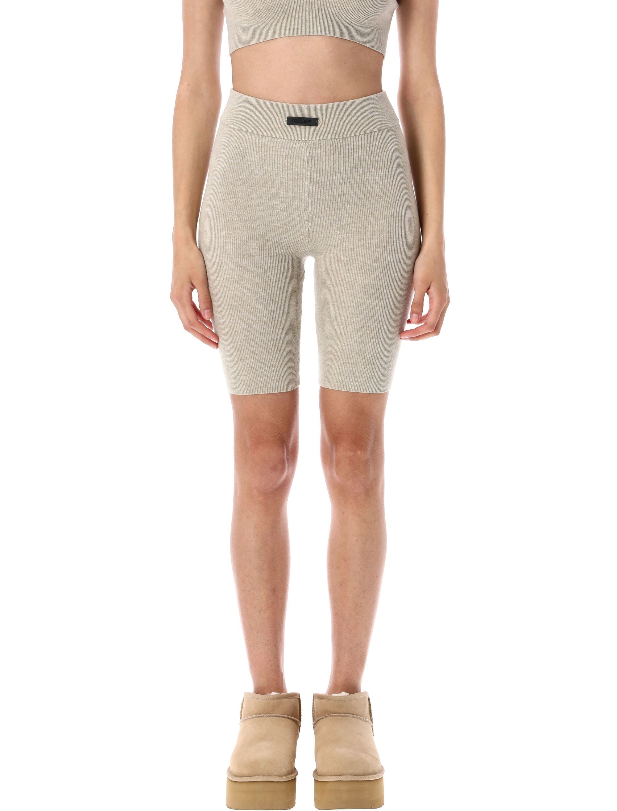 FEAR OF GOD ESSENTIALS Soft Rib Biker Shorts for Women - SS25 Collection
