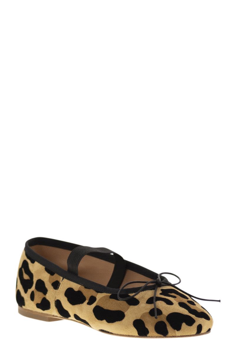 ANNIEL Animal Print Mini Ballerina Flats