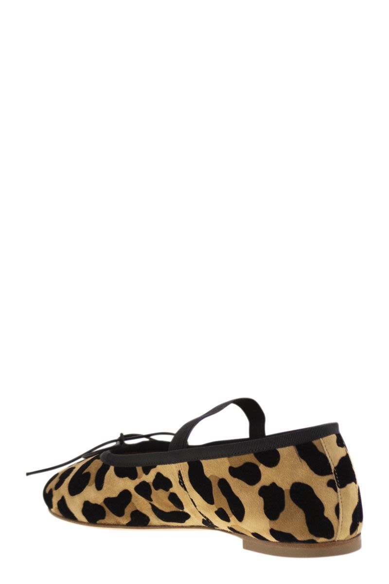 ANNIEL Animal Print Mini Ballerina Flats